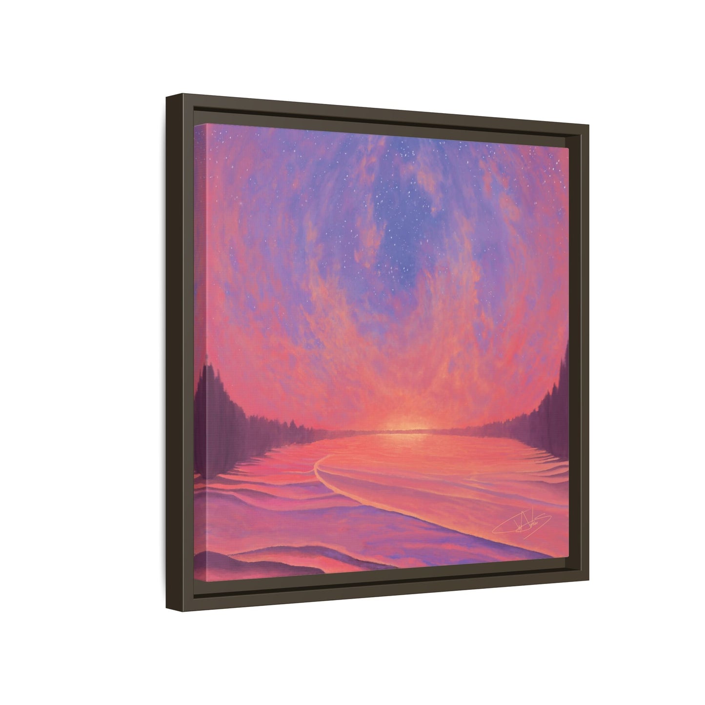 "Infinite Sunset" Framed canvas