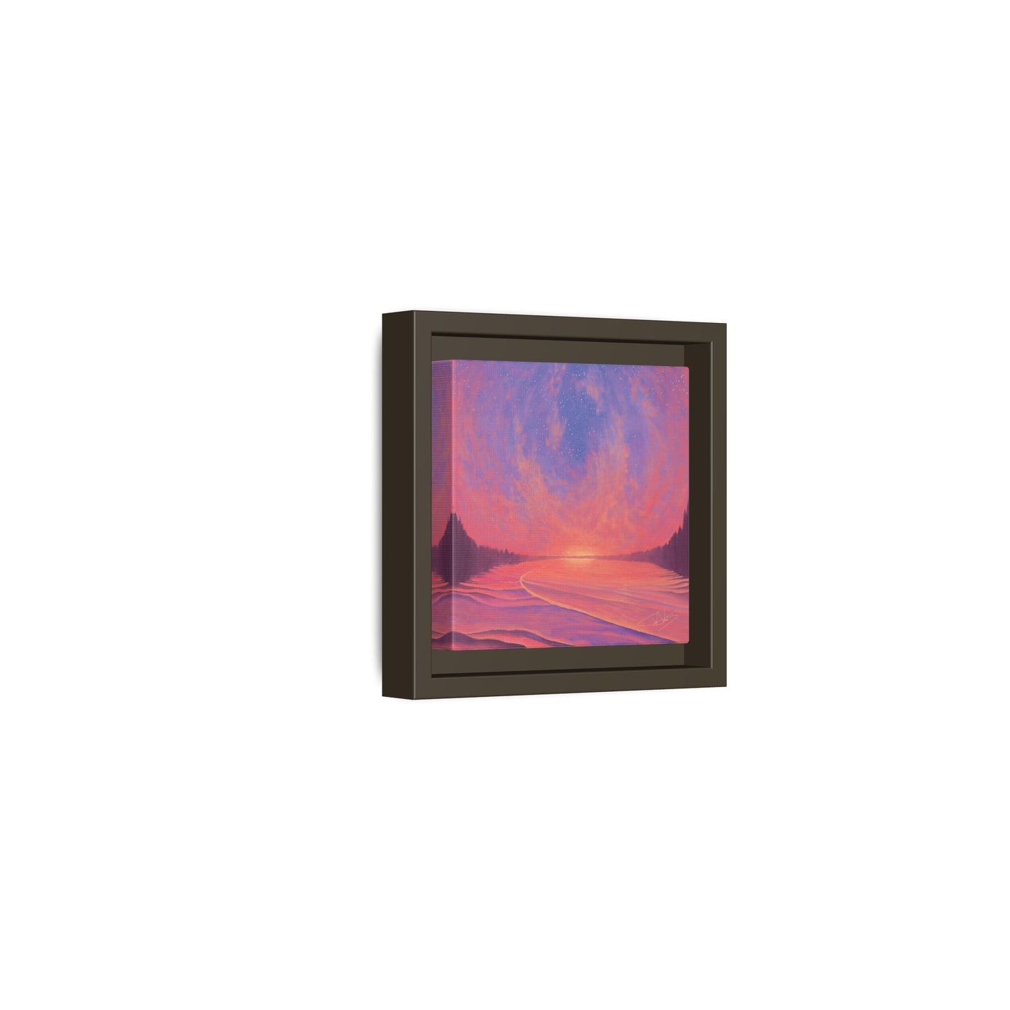 "Infinite Sunset" Framed canvas