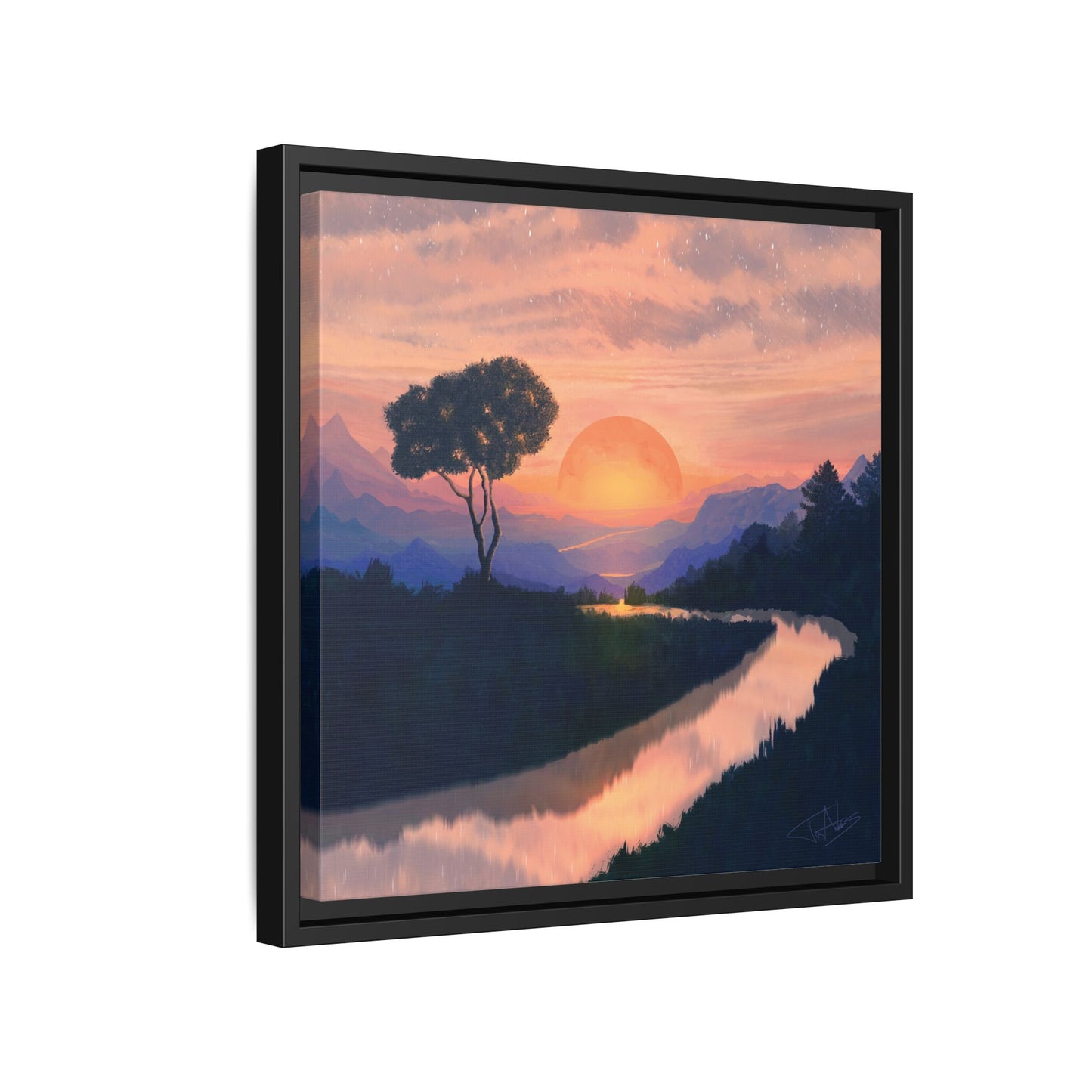 "Summer Sun" Framed canvas