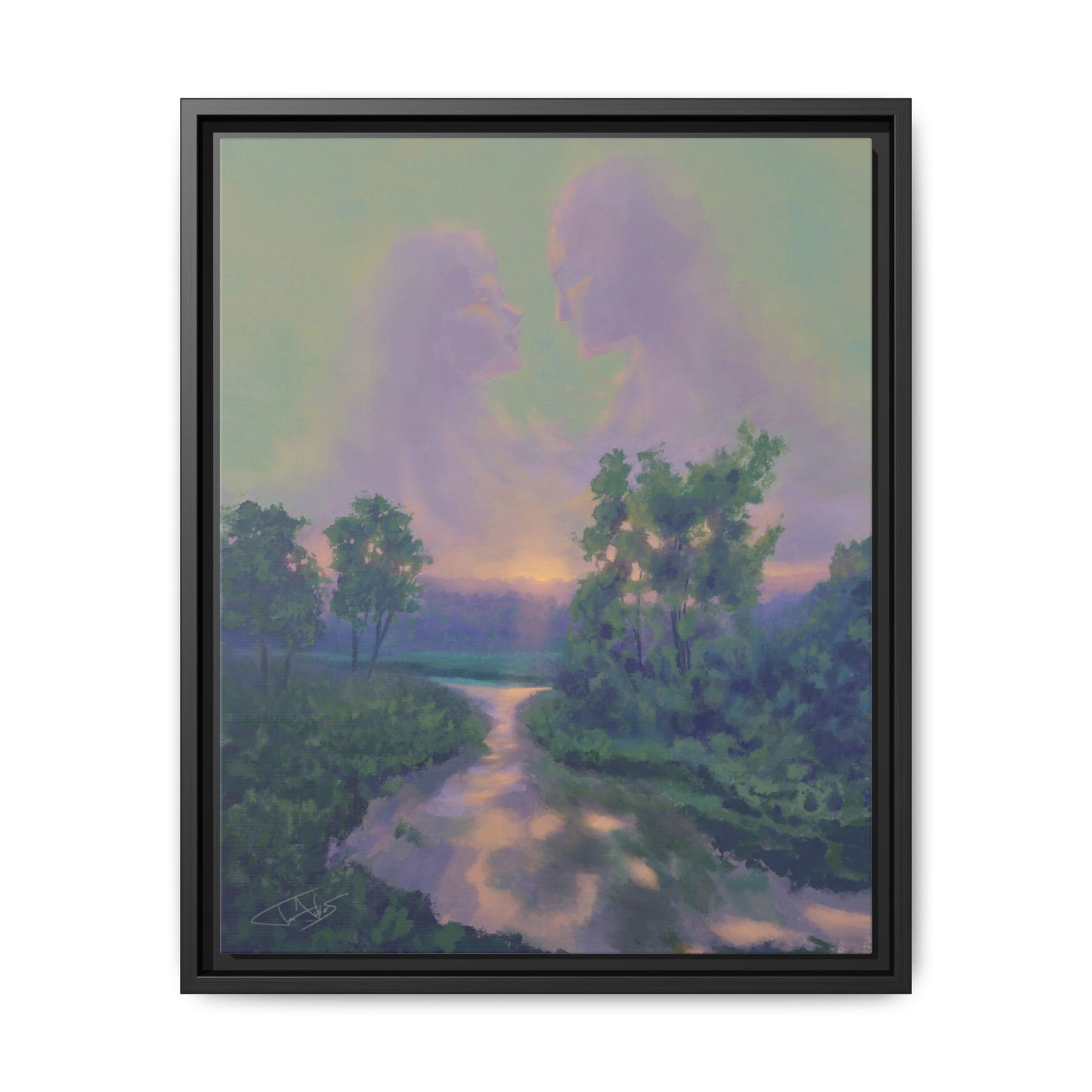 "Love Like a Sunset" Framed canvas