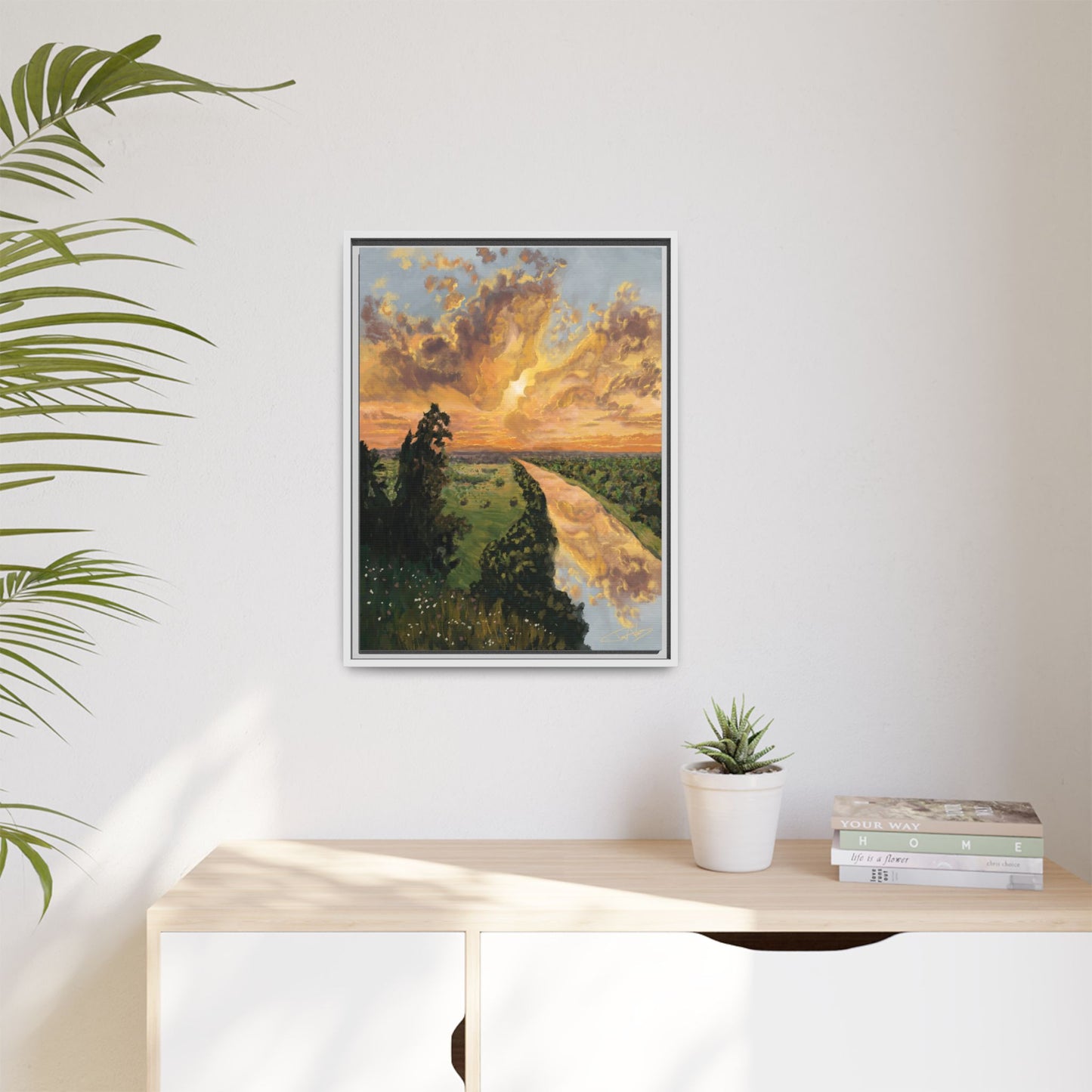 "Love Like a Sunset II" Framed canvas