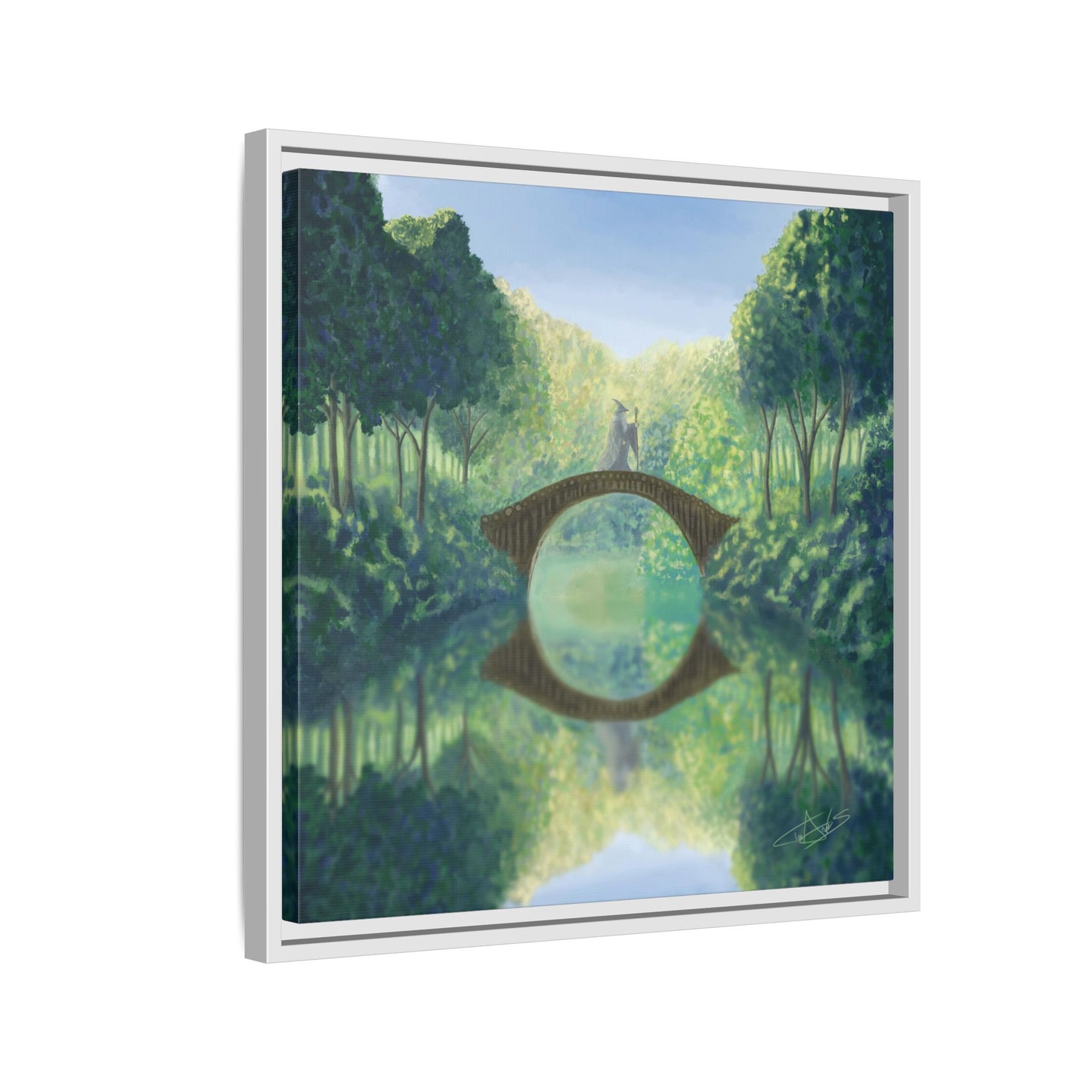 "A Wizard is Never Late" Framed canvas