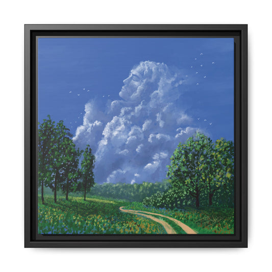 "Man in the Clouds" Framed canvas