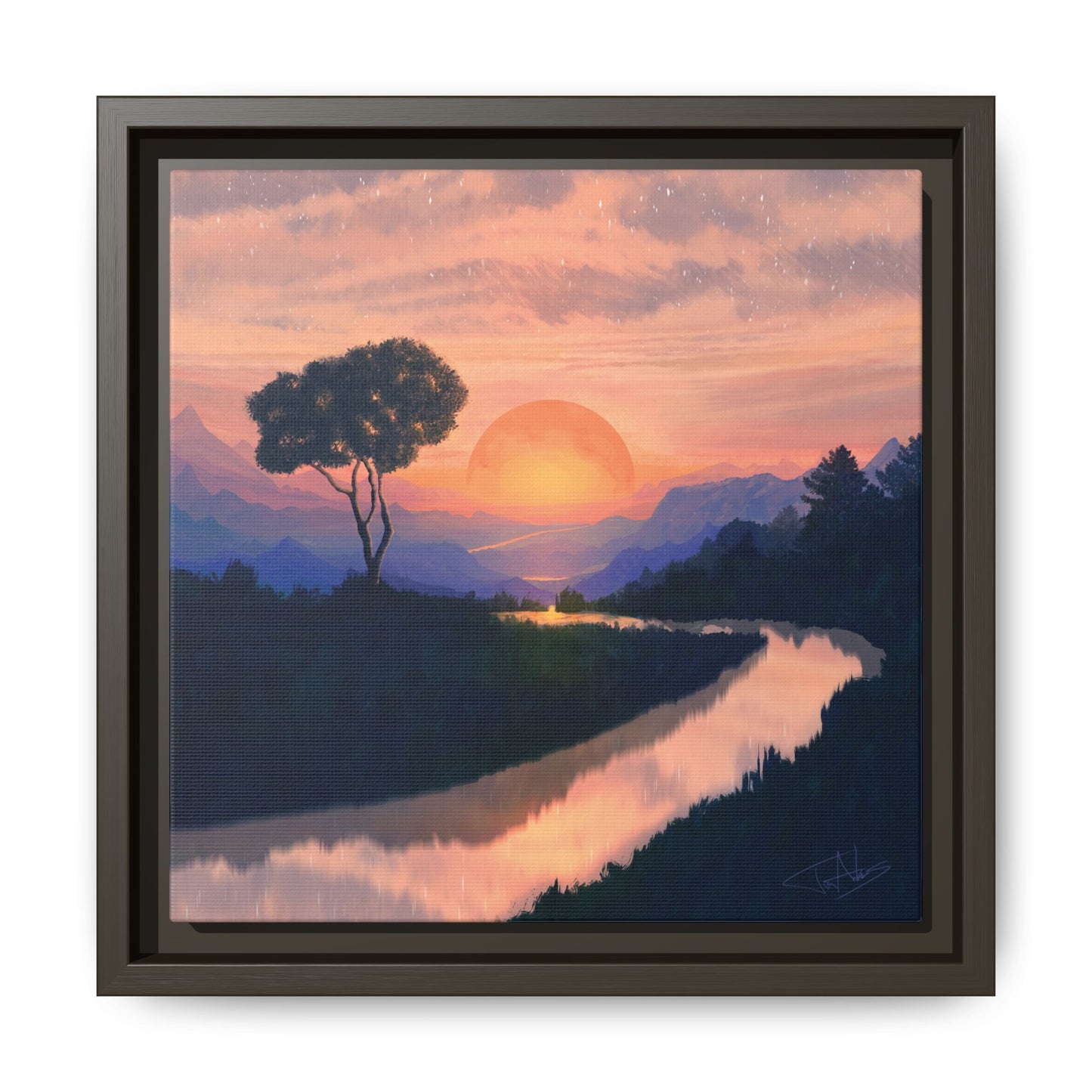 "Summer Sun" Framed canvas