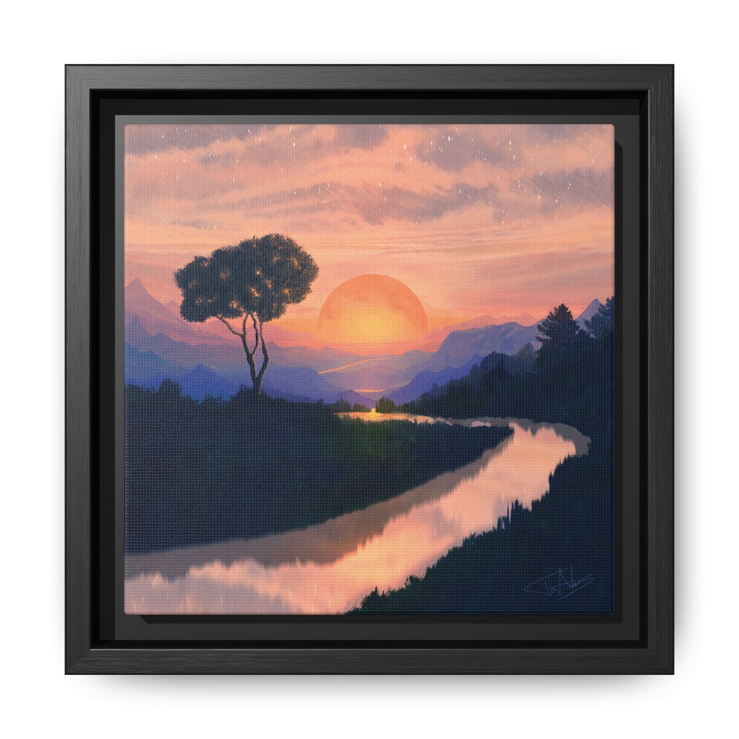 "Summer Sun" Framed canvas