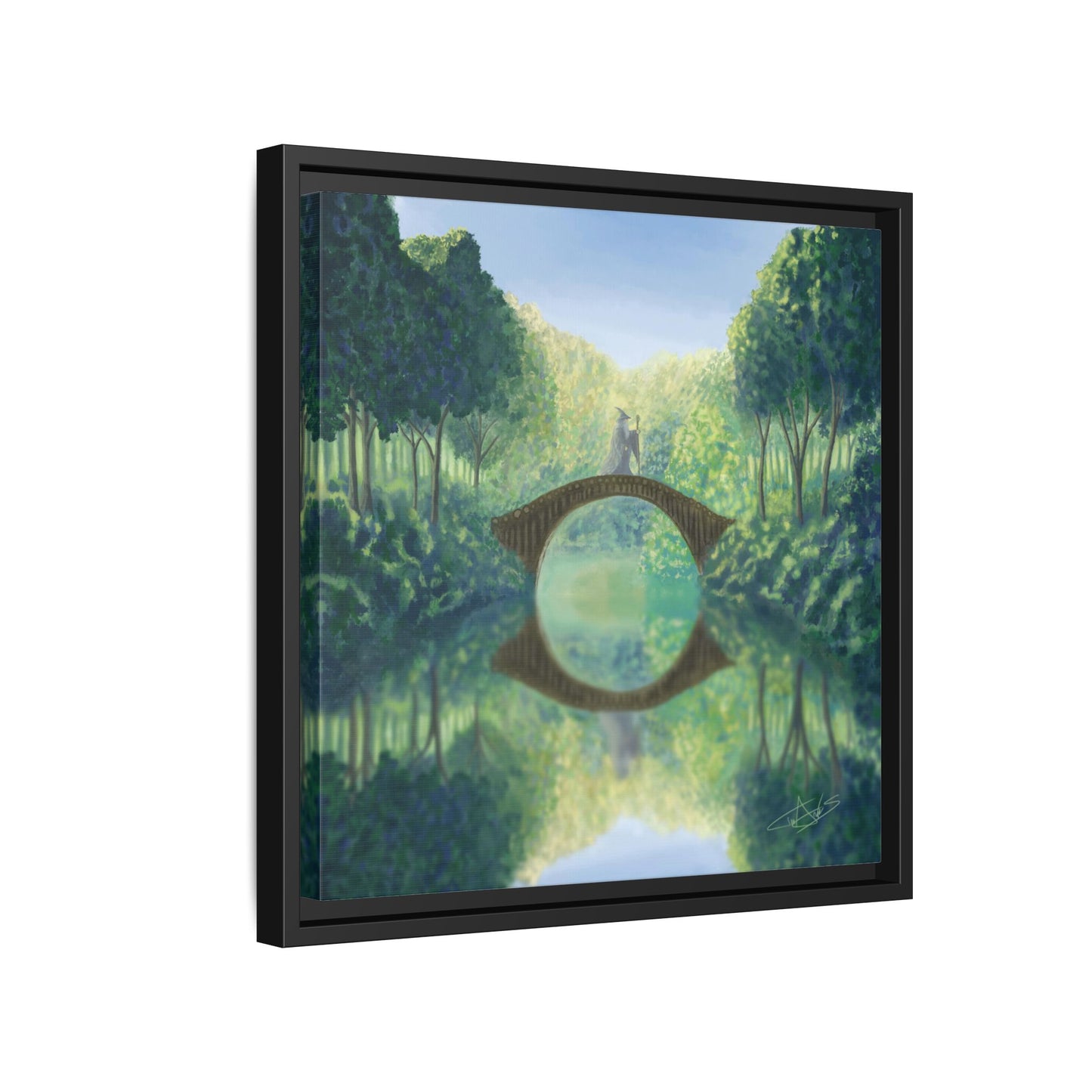 "A Wizard is Never Late" Framed canvas