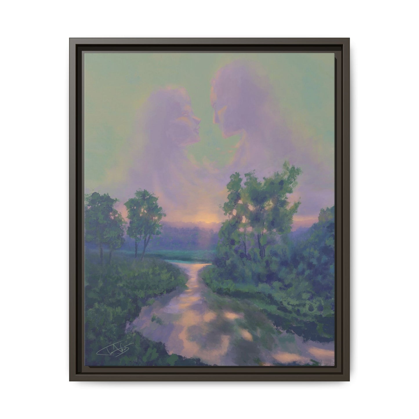 "Love Like a Sunset" Framed canvas