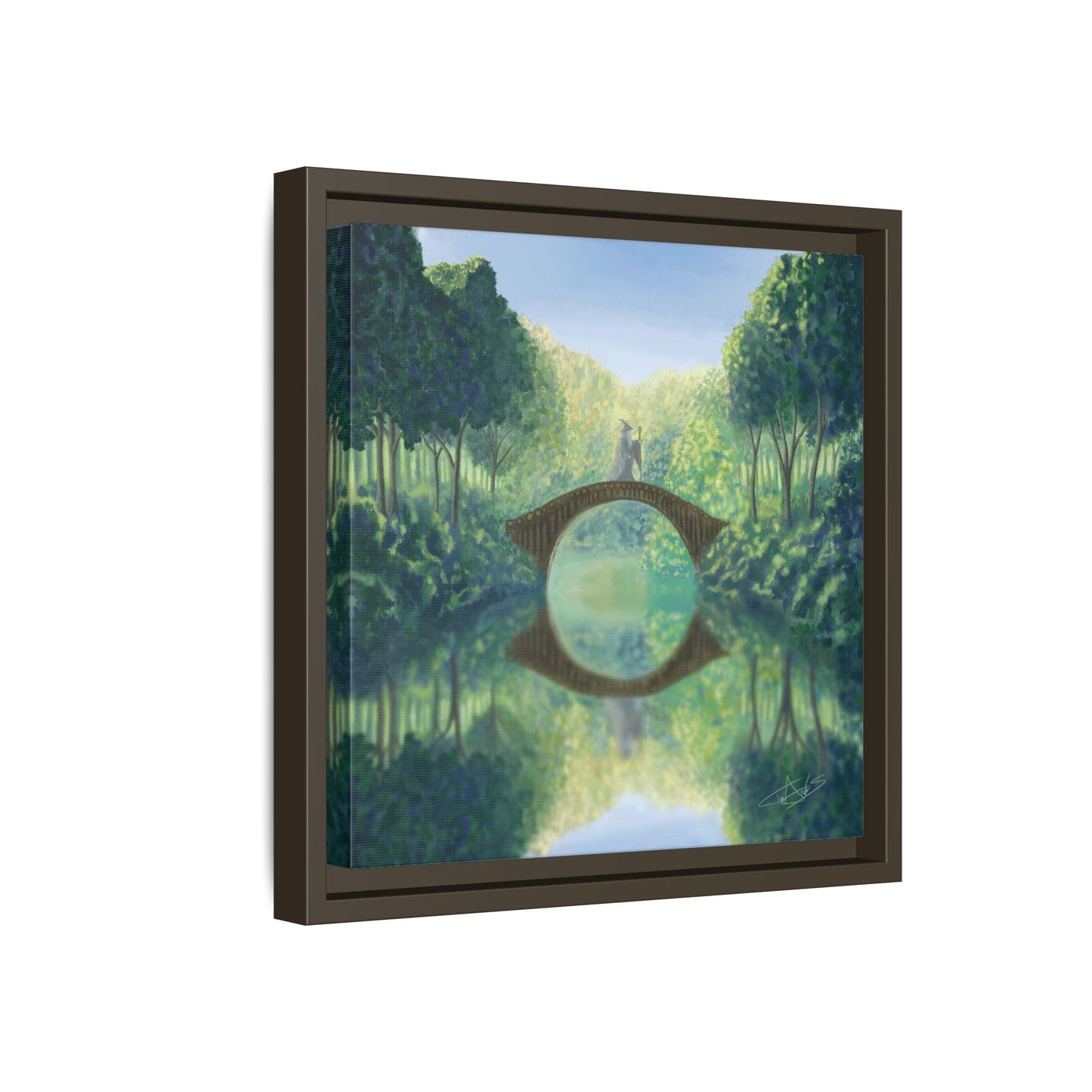 "A Wizard is Never Late" Framed canvas