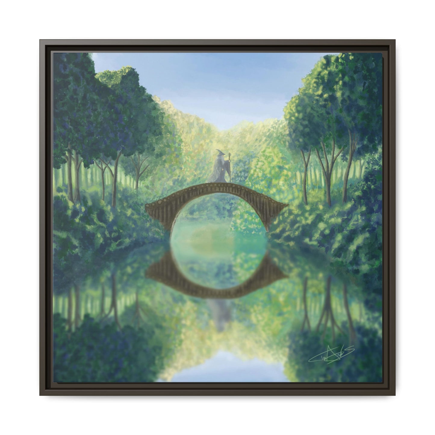 "A Wizard is Never Late" Framed canvas