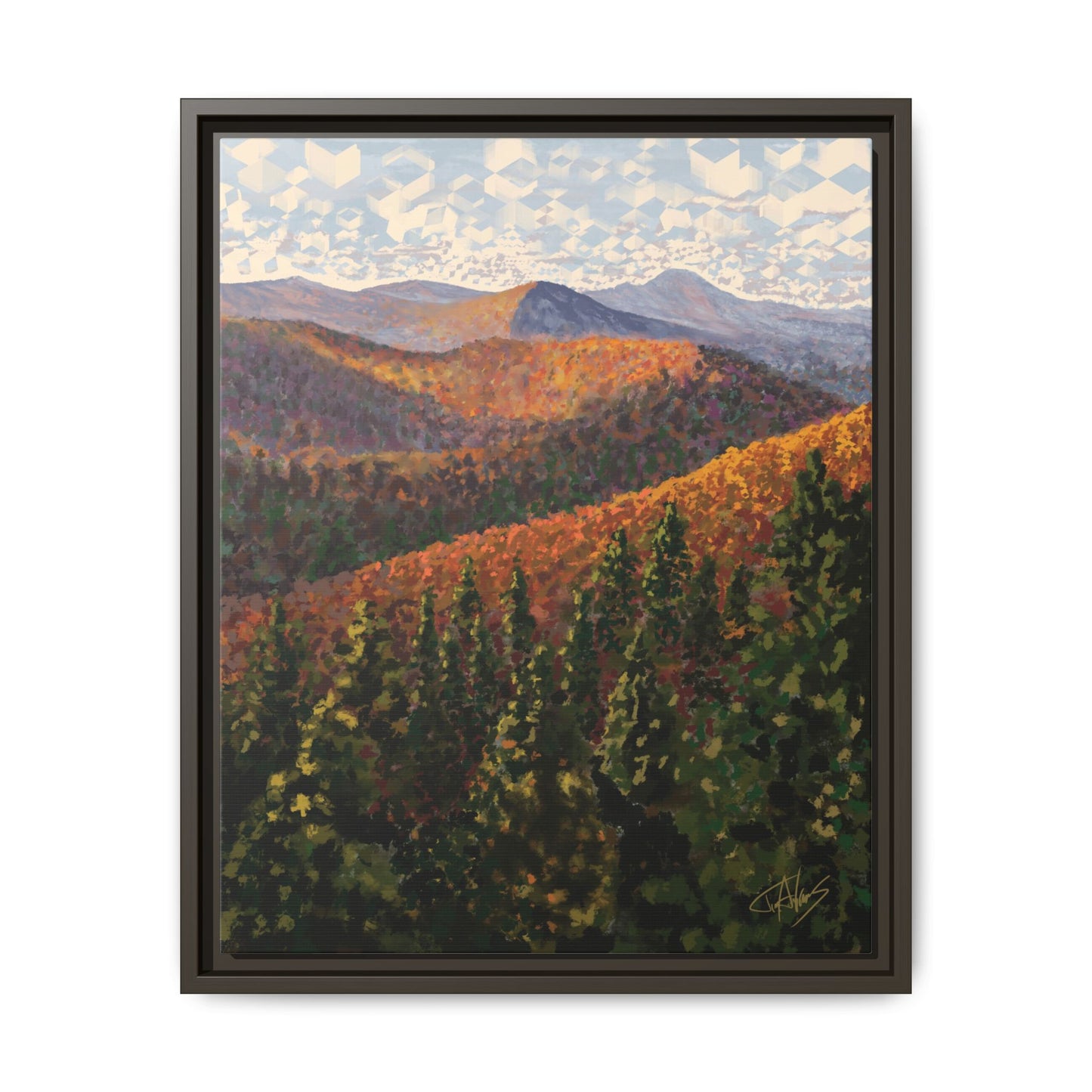 "Hills of Autumn" Framed canvas