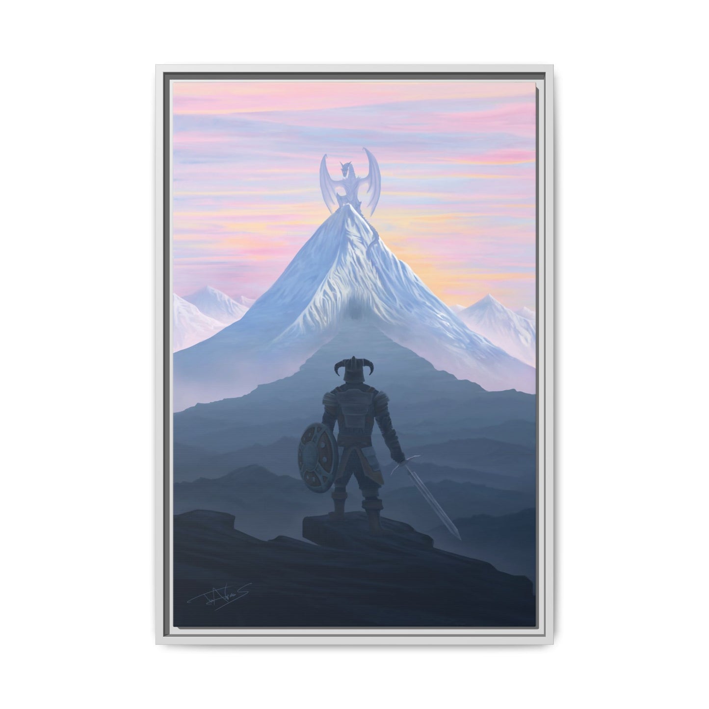 "Dragon Slayer" Framed canvas