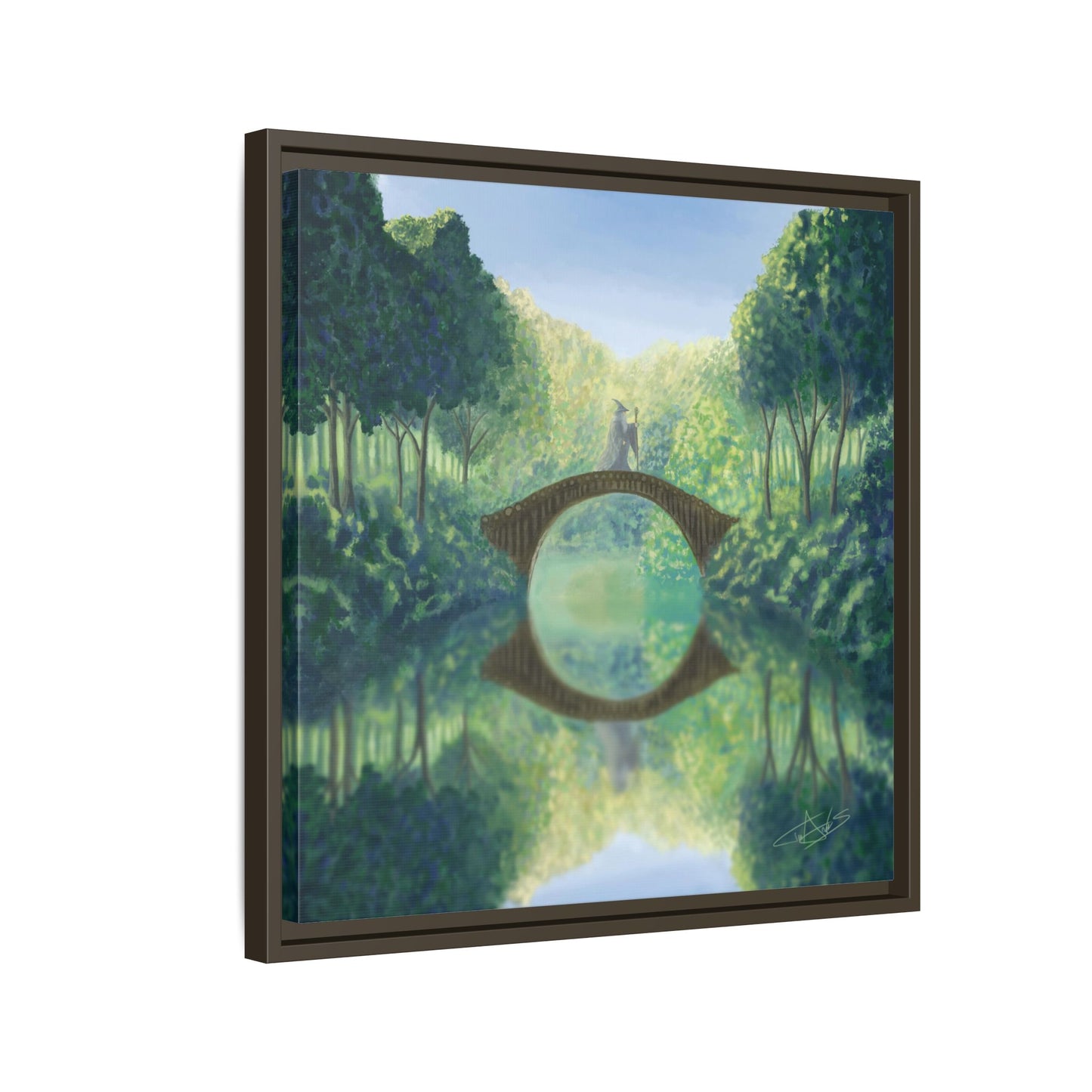 "A Wizard is Never Late" Framed canvas