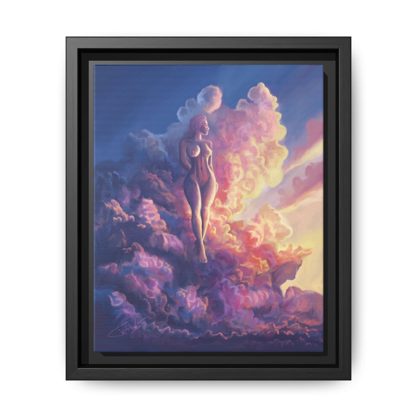 "Queen of Clouds" Framed canvas