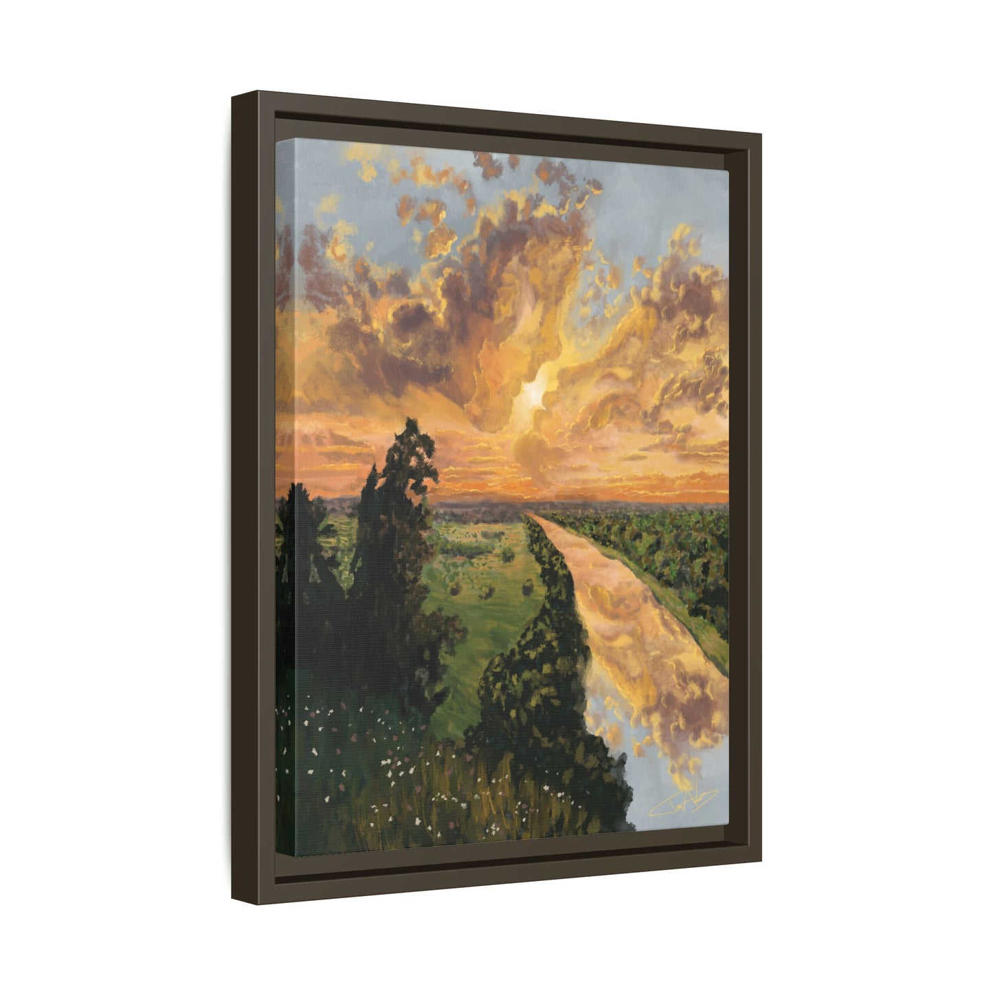 "Love Like a Sunset II" Framed canvas