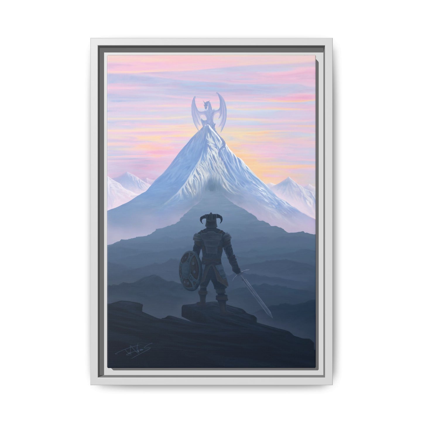 "Dragon Slayer" Framed canvas