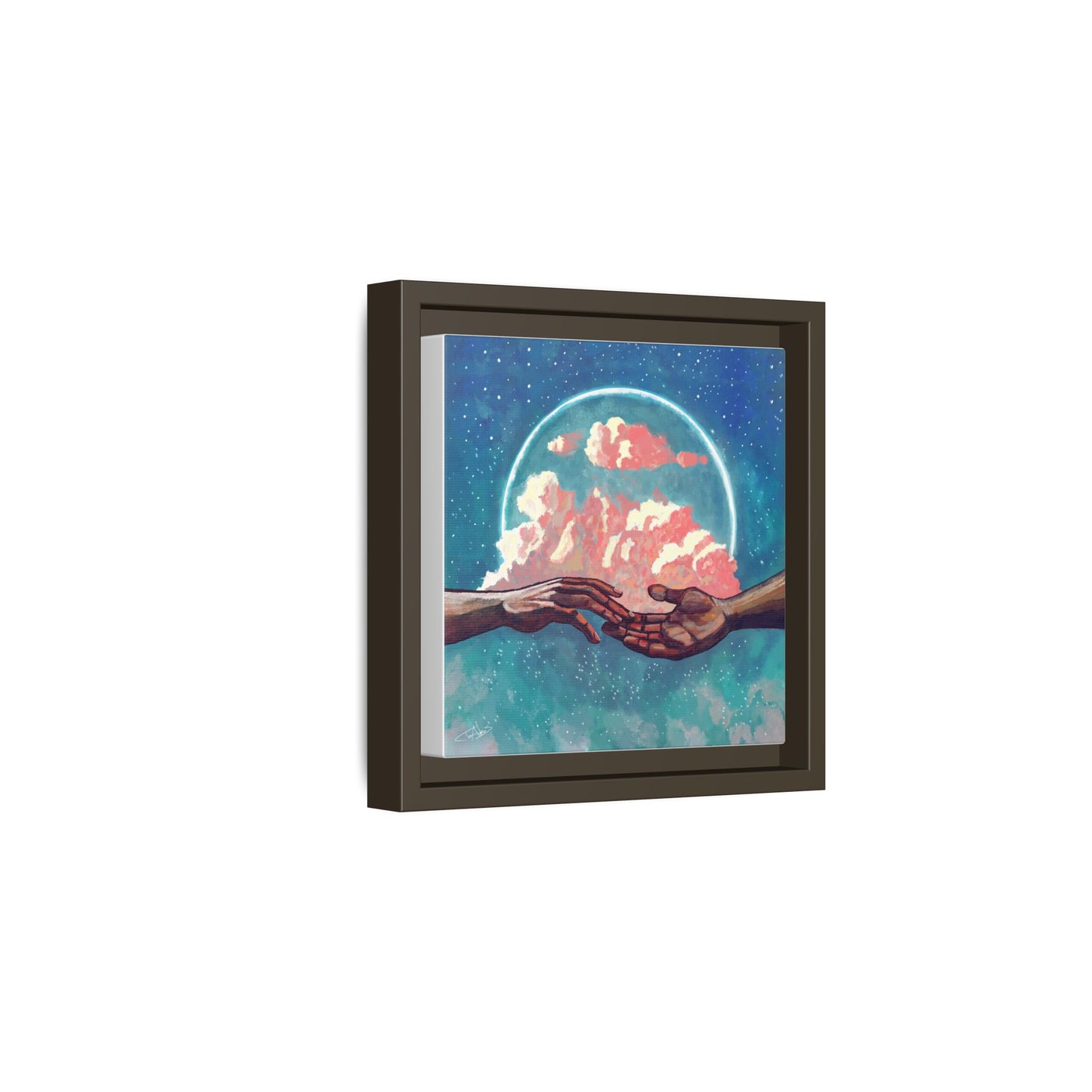 "Your Hand in Mine" Framed canvas