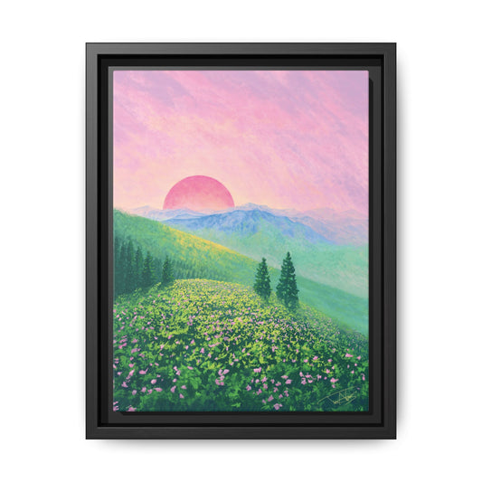 "Sunswept Hills" Framed canvas