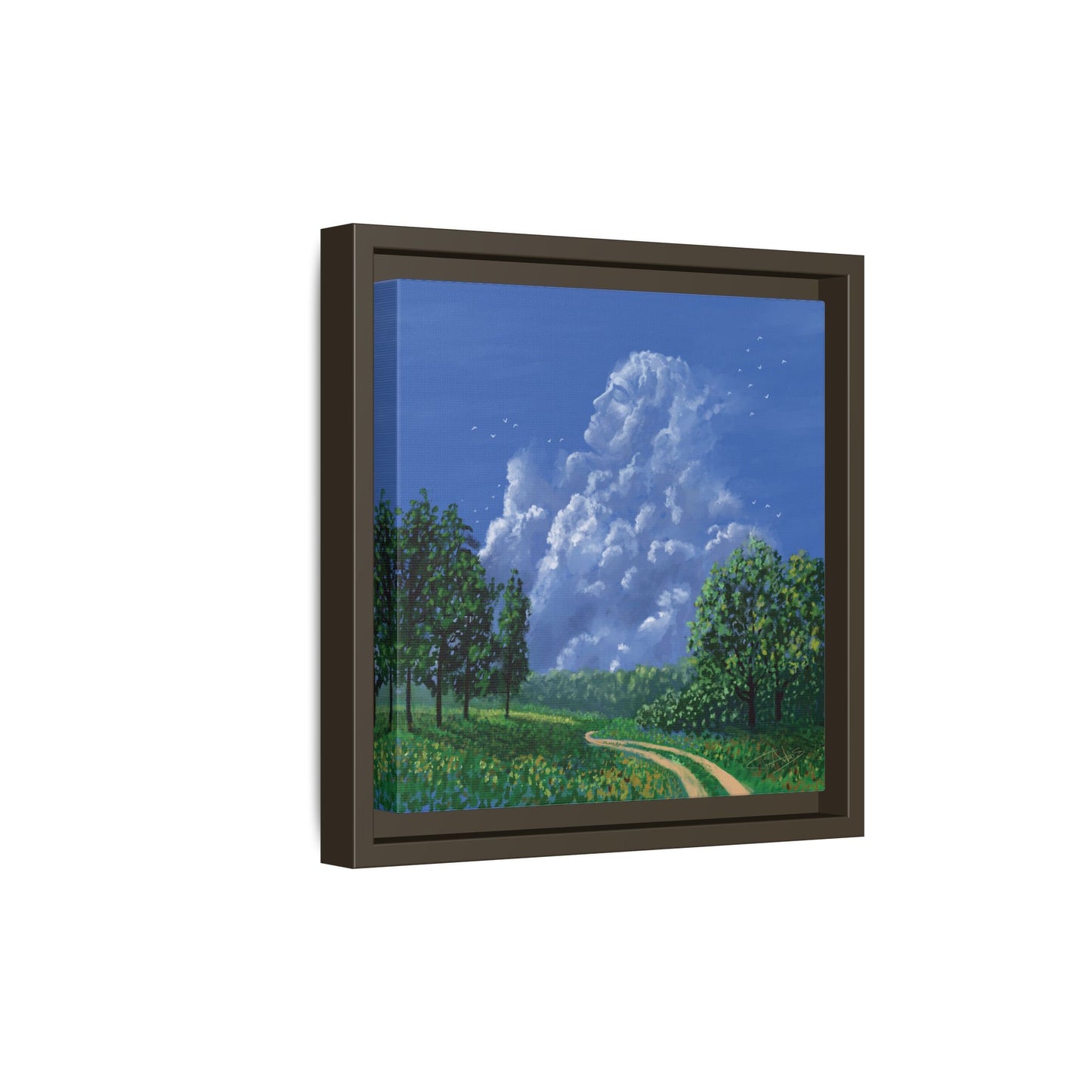 "Man in the Clouds" Framed canvas