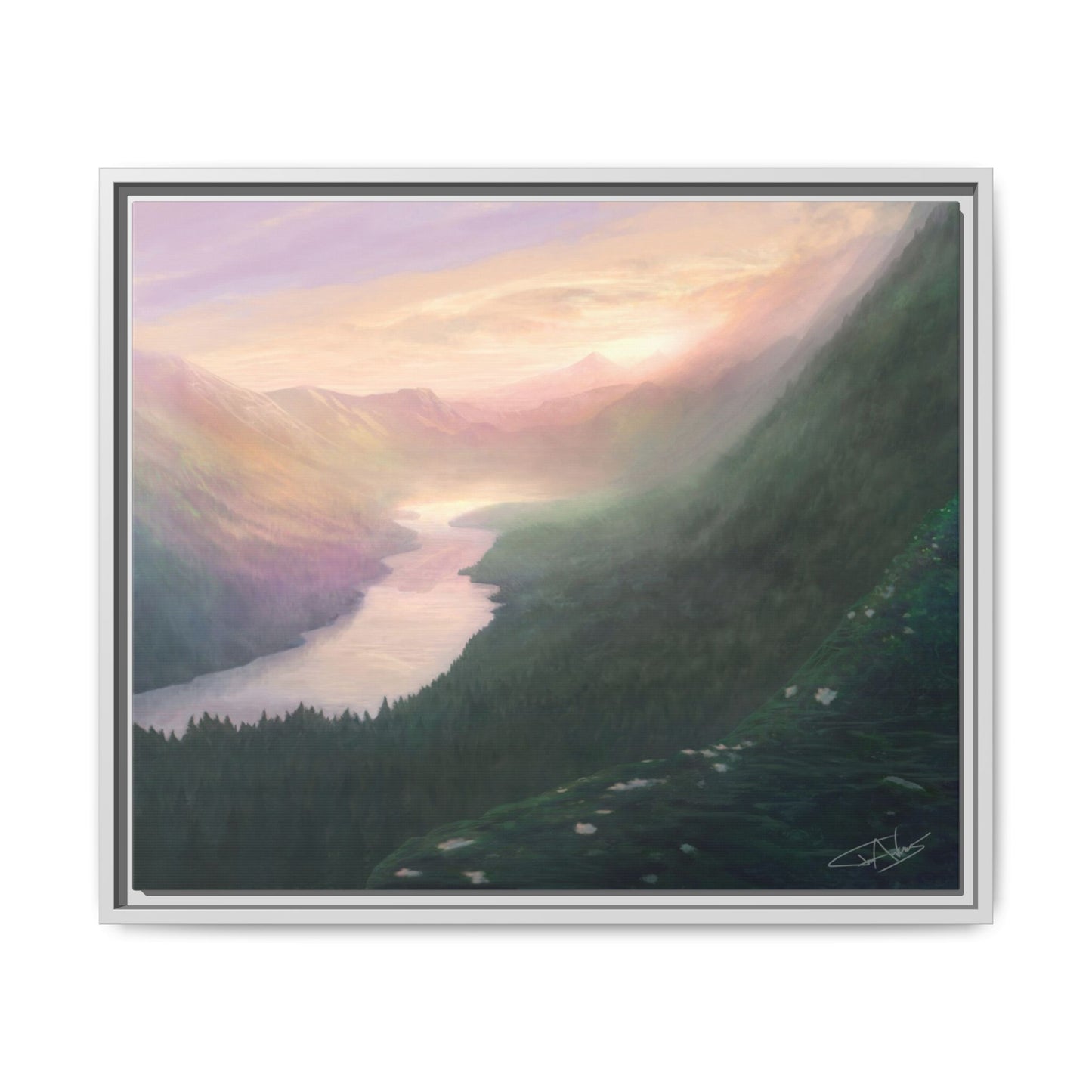 "Morning Glow" Framed canvas