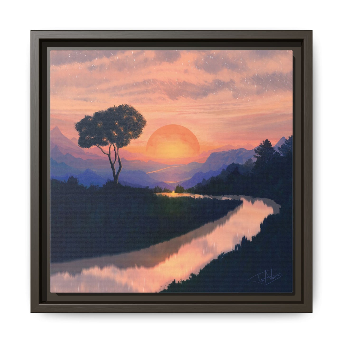 "Summer Sun" Framed canvas