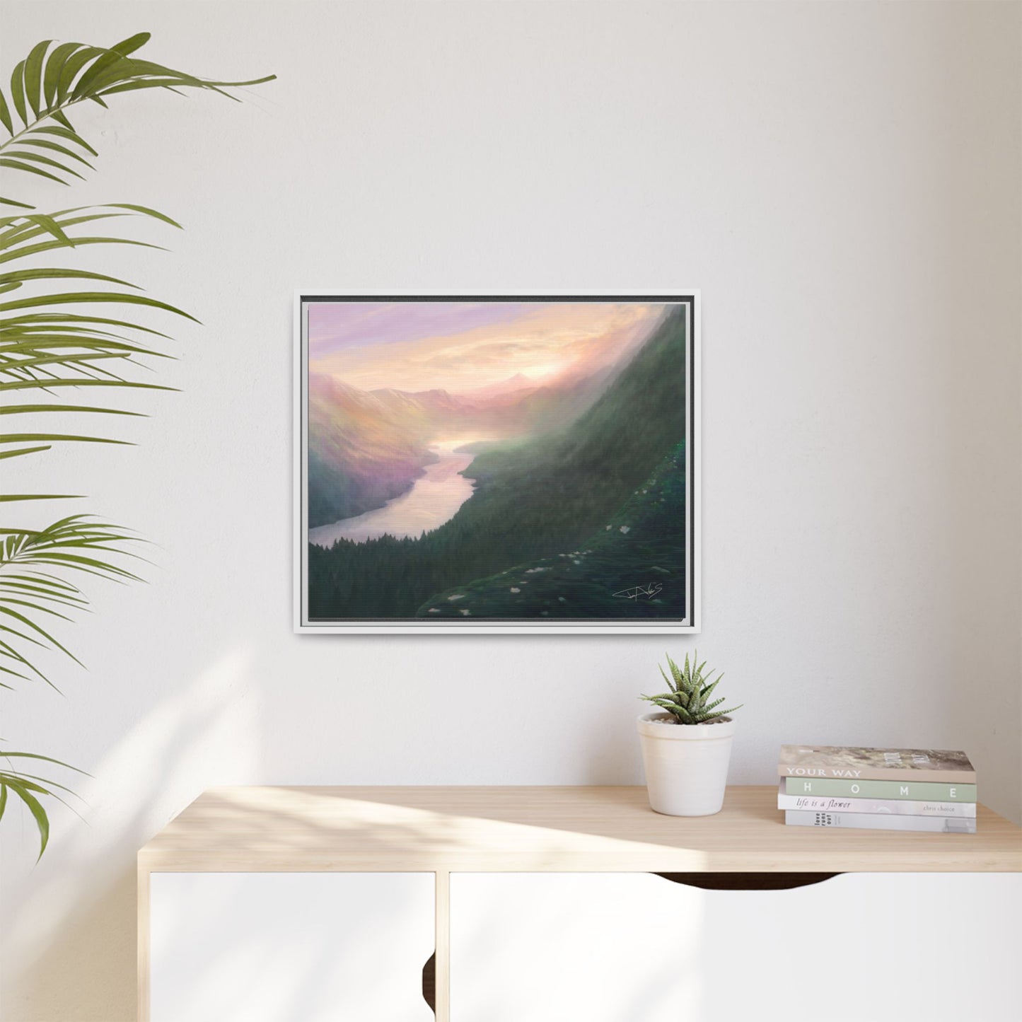 "Morning Glow" Framed canvas