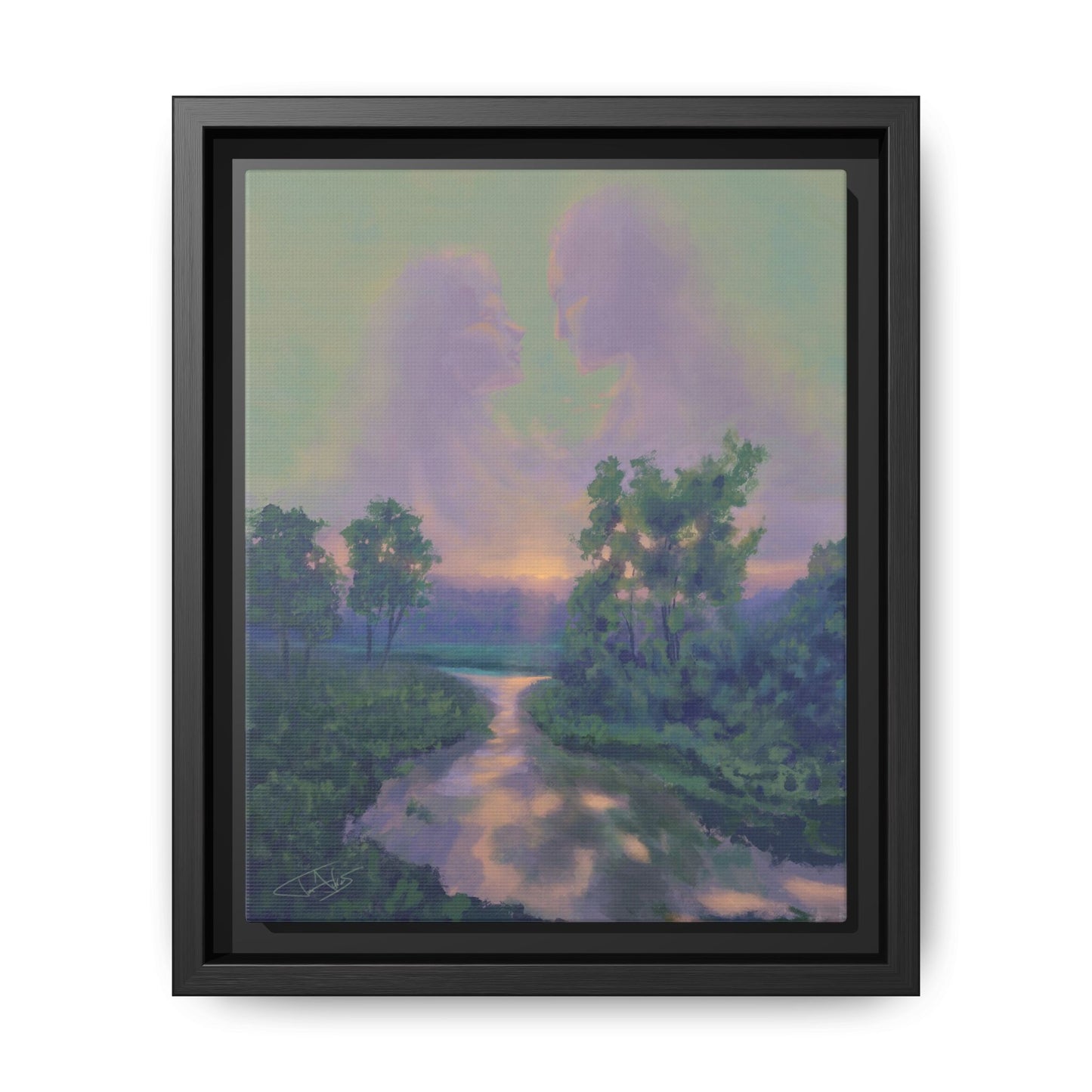 "Love Like a Sunset" Framed canvas