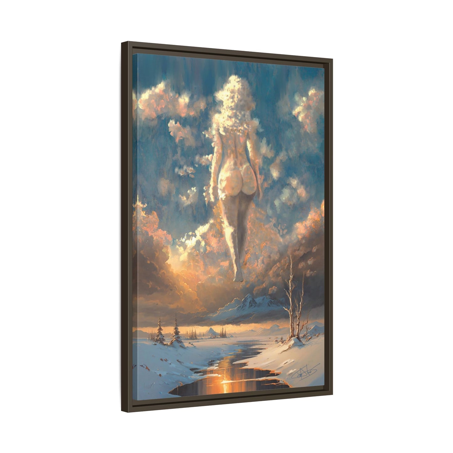 "Sunset Siren" Framed canvas