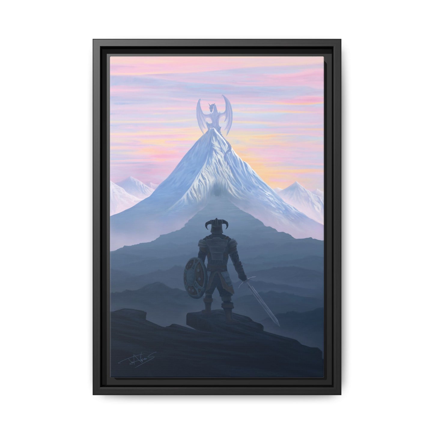 "Dragon Slayer" Framed canvas