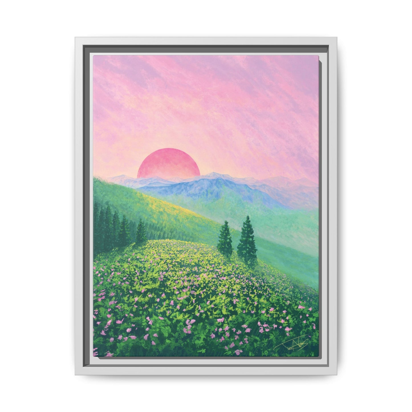 "Sunswept Hills" Framed canvas
