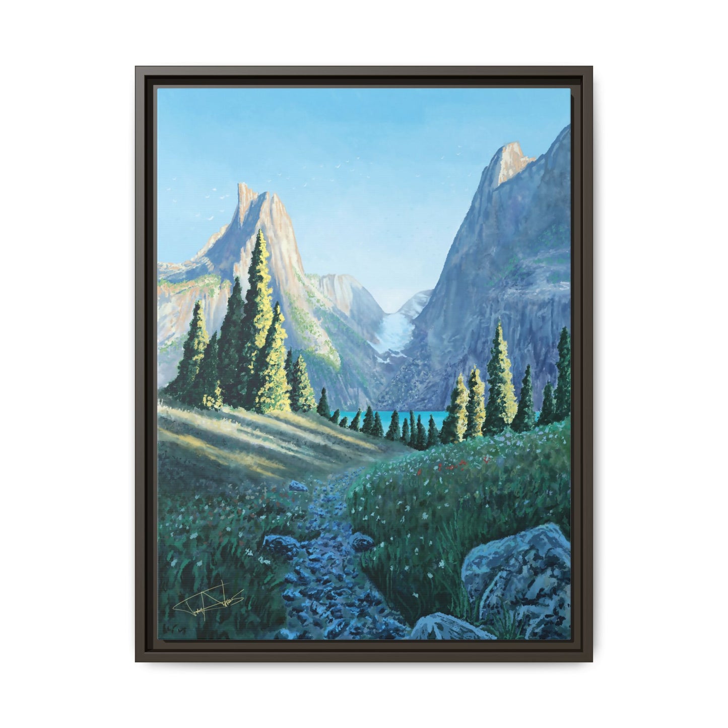 "Northern Pines" Framed canvas