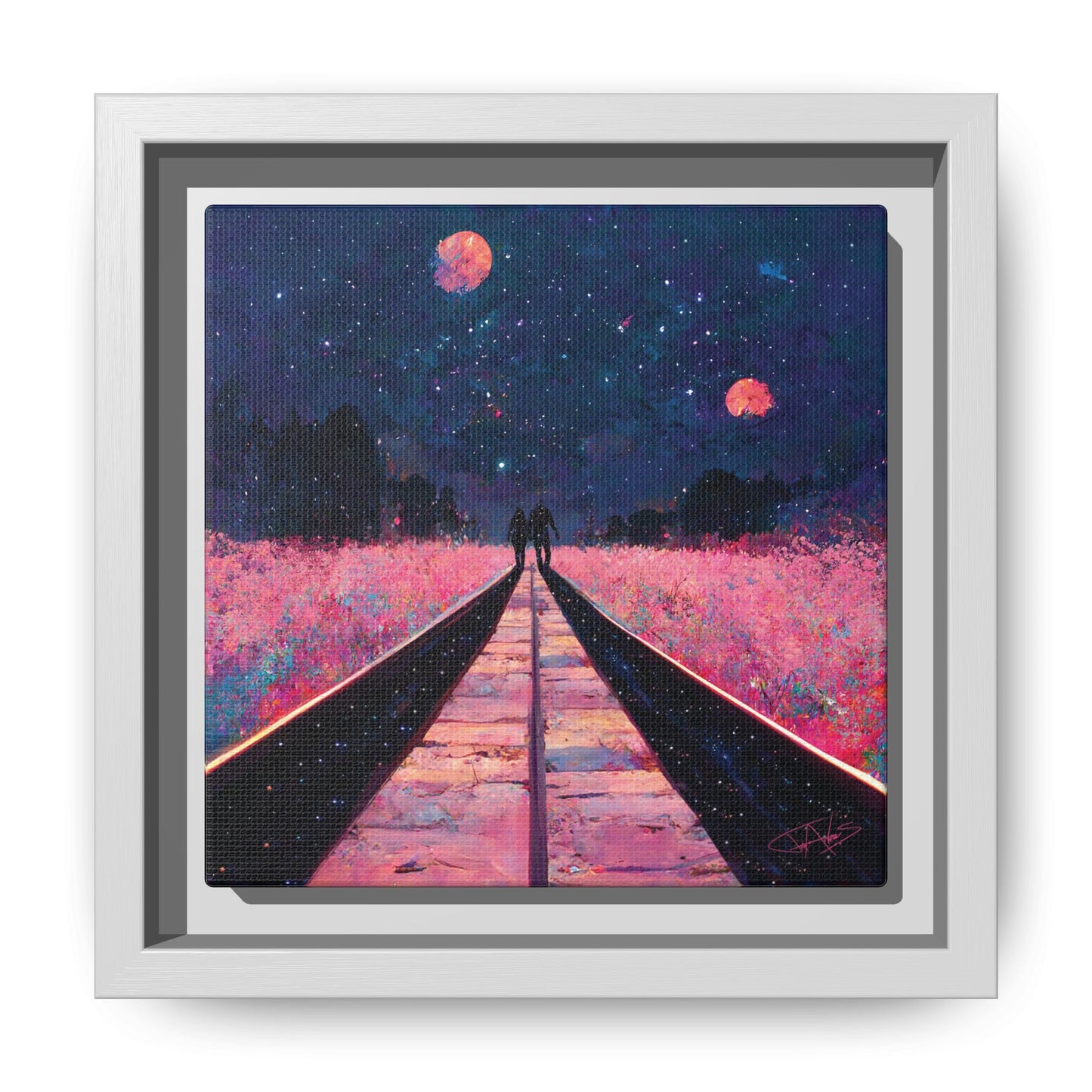 "Two Become One" Framed canvas