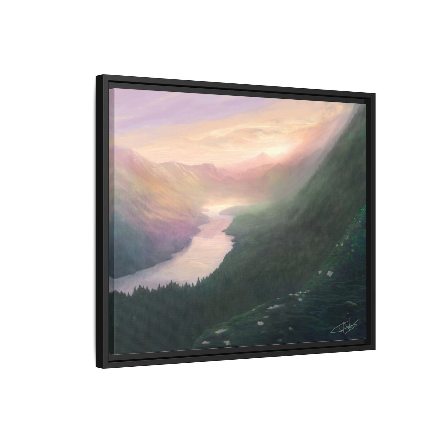 "Morning Glow" Framed canvas