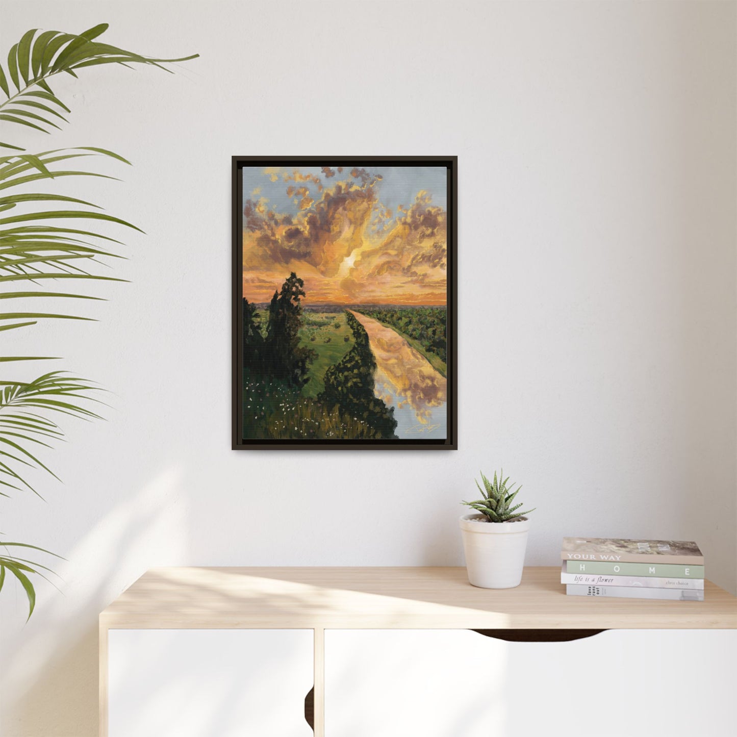 "Love Like a Sunset II" Framed canvas