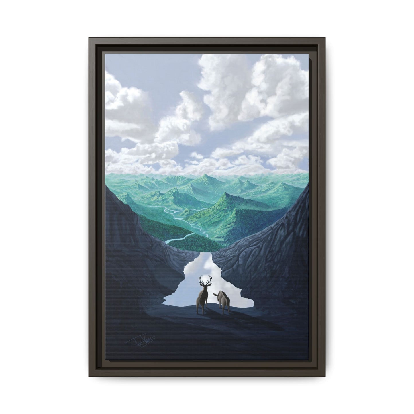 "Stream of Consciousness" Framed canvas