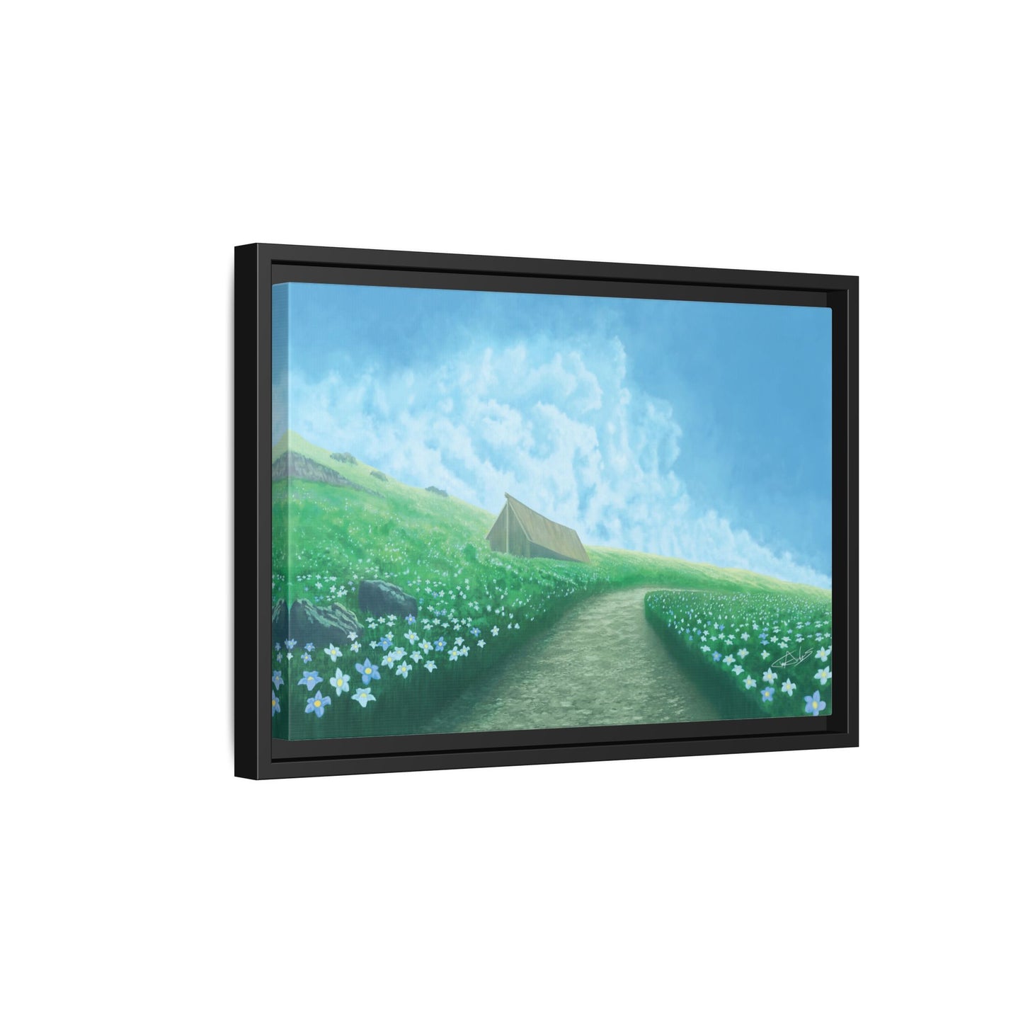 "Summer Stroll" Framed canvas
