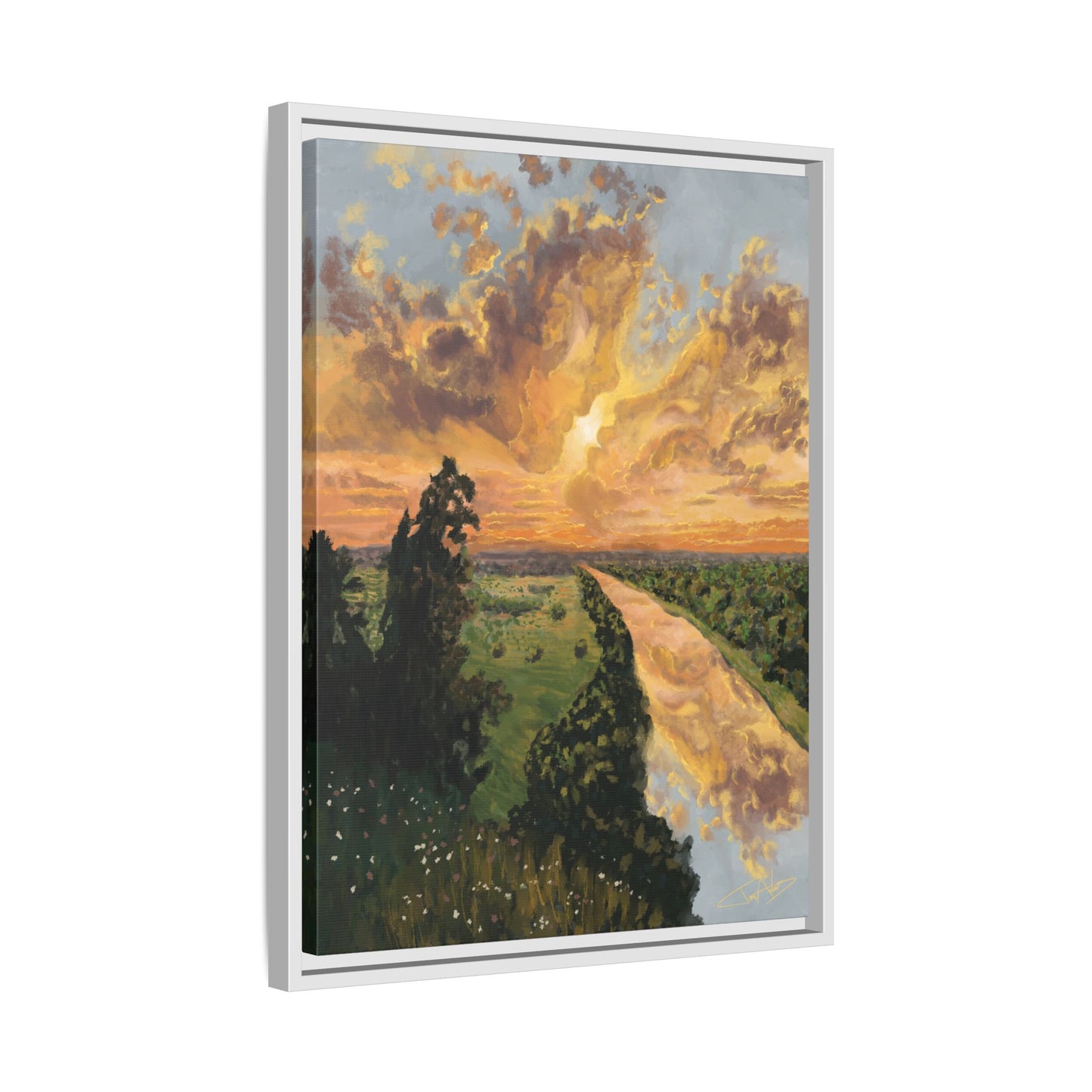 "Love Like a Sunset II" Framed canvas