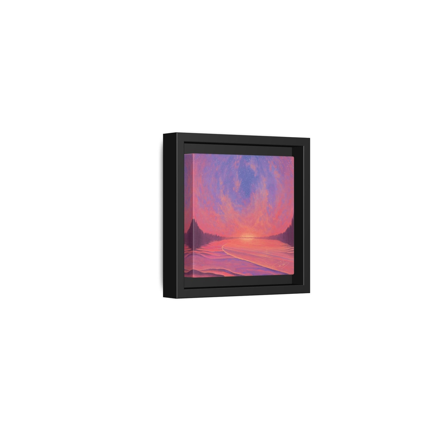"Infinite Sunset" Framed canvas