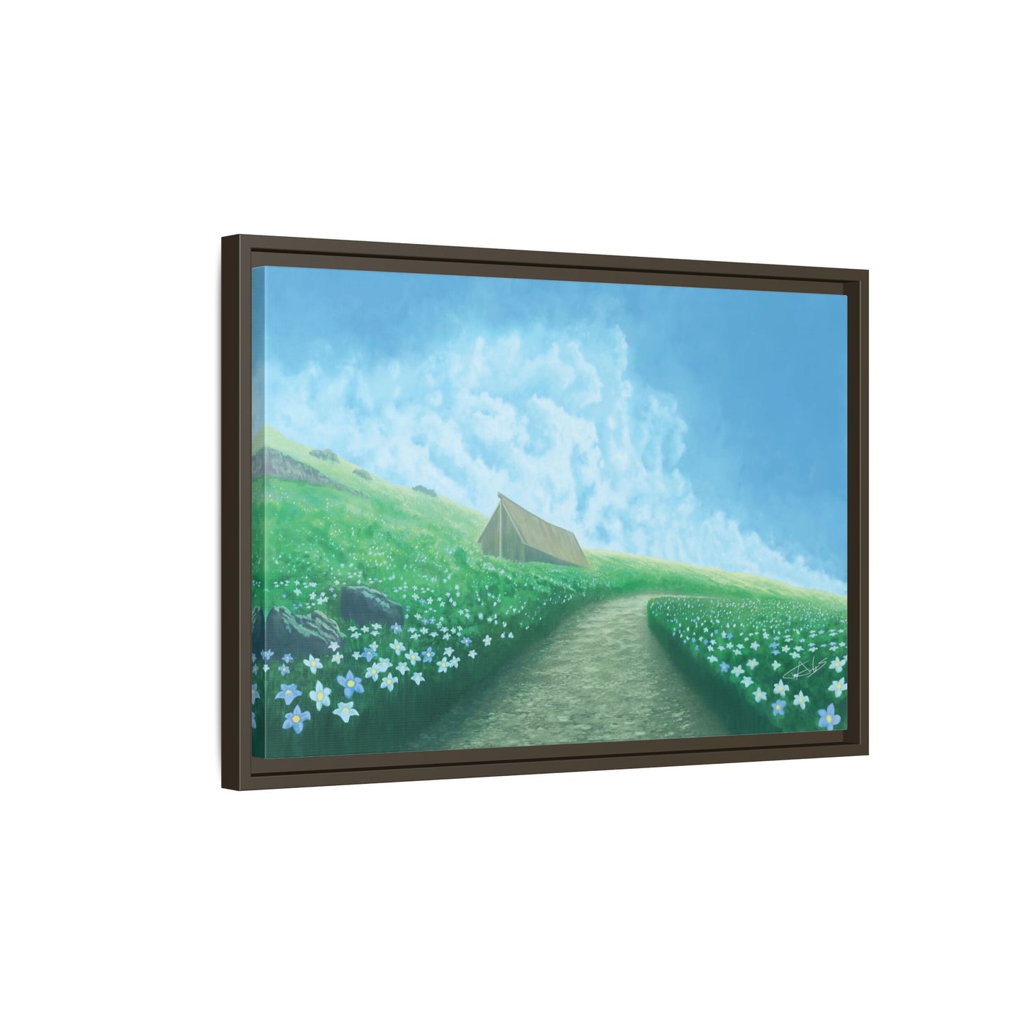 "Summer Stroll" Framed canvas