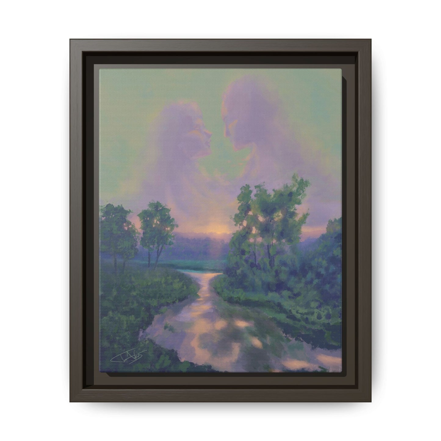 "Love Like a Sunset" Framed canvas