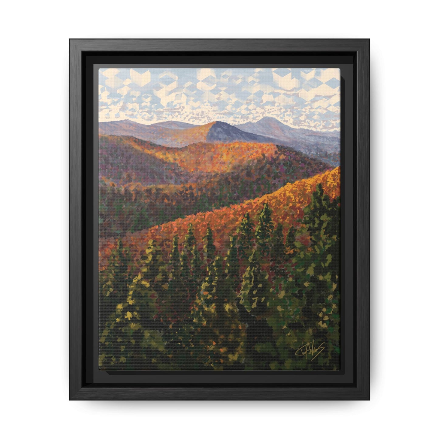 "Hills of Autumn" Framed canvas