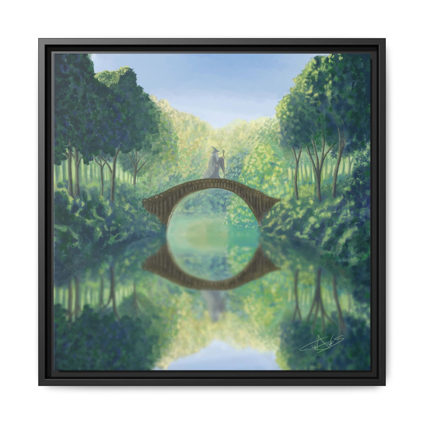 "A Wizard is Never Late" Framed canvas