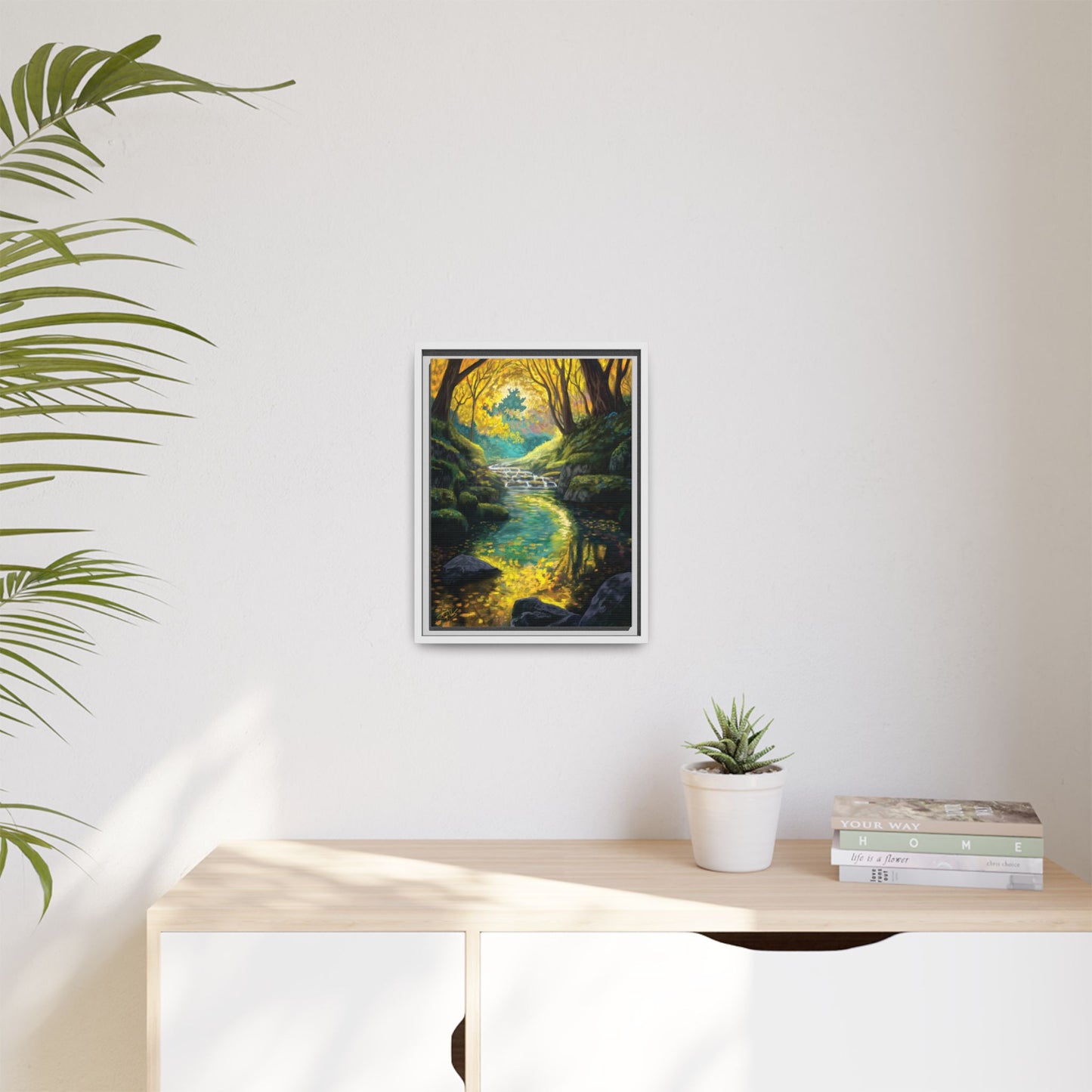 "Golden Light Continuum" Framed canvas