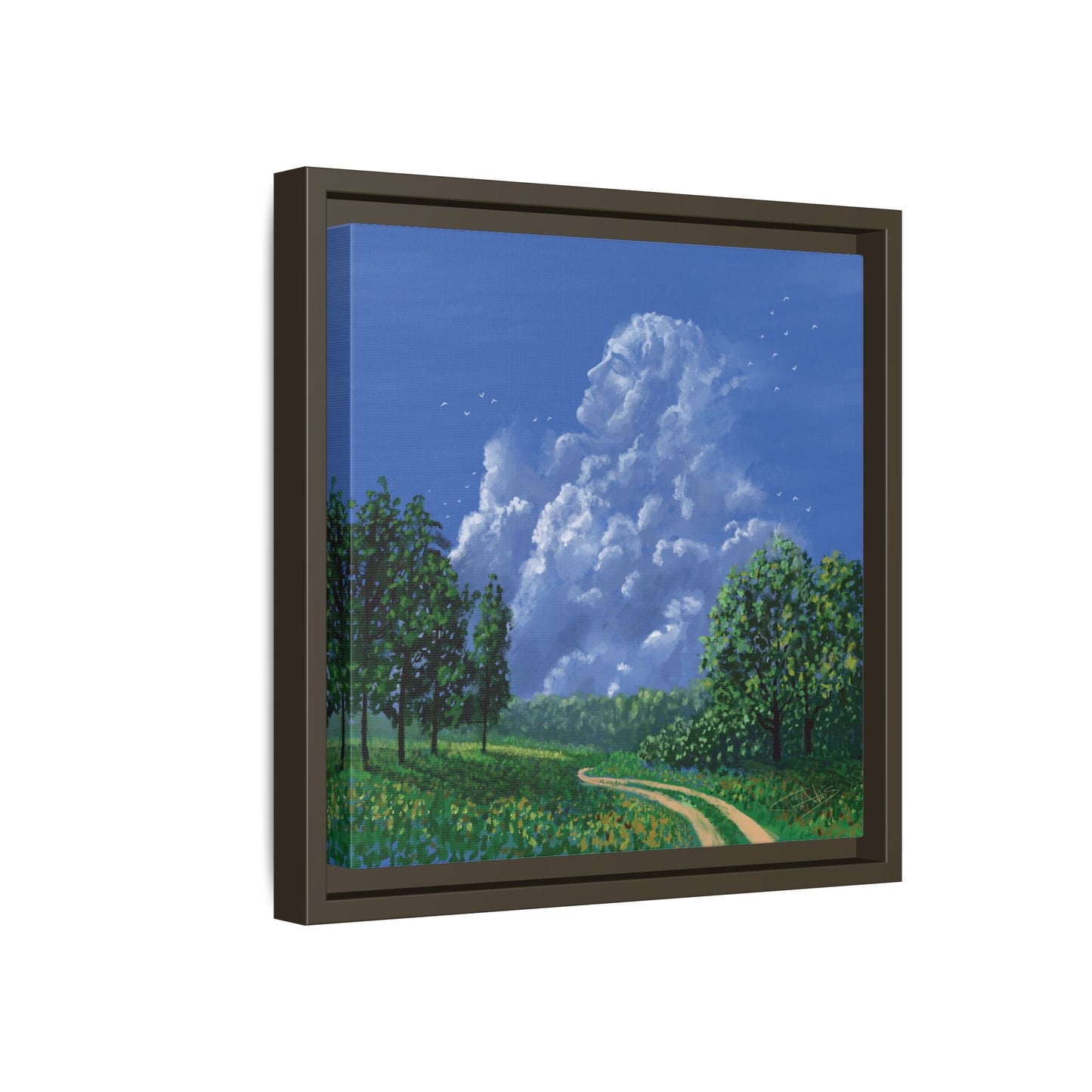 "Man in the Clouds" Framed canvas