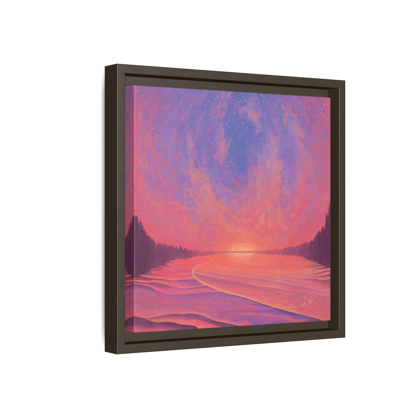 "Infinite Sunset" Framed canvas