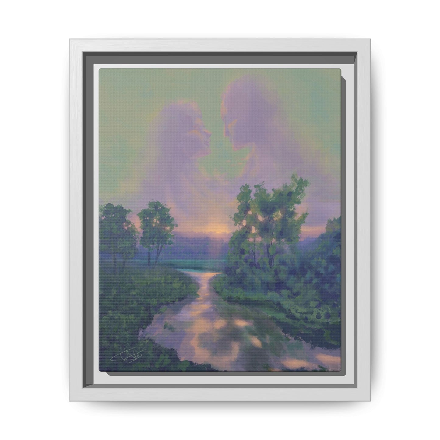 "Love Like a Sunset" Framed canvas