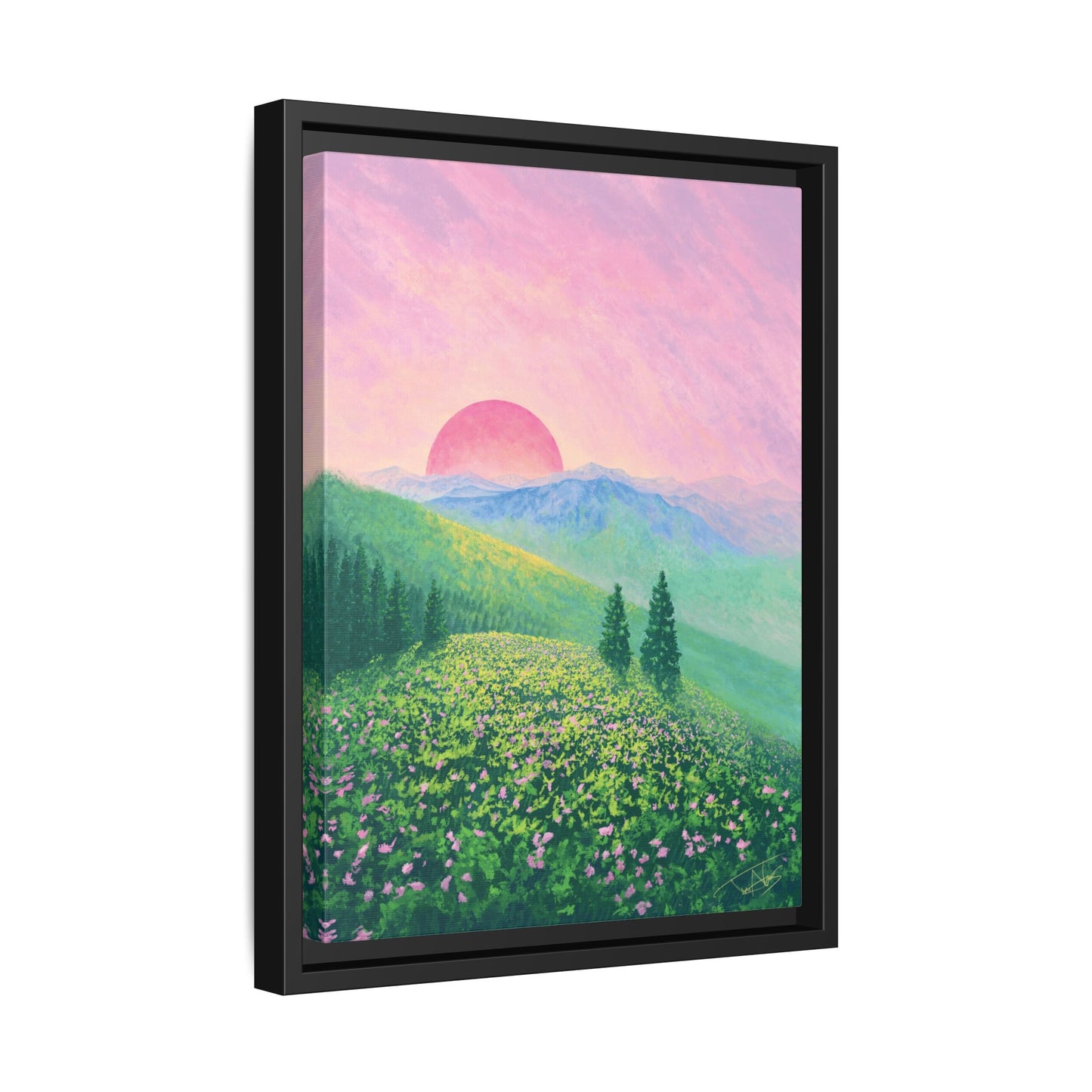 "Sunswept Hills" Framed canvas