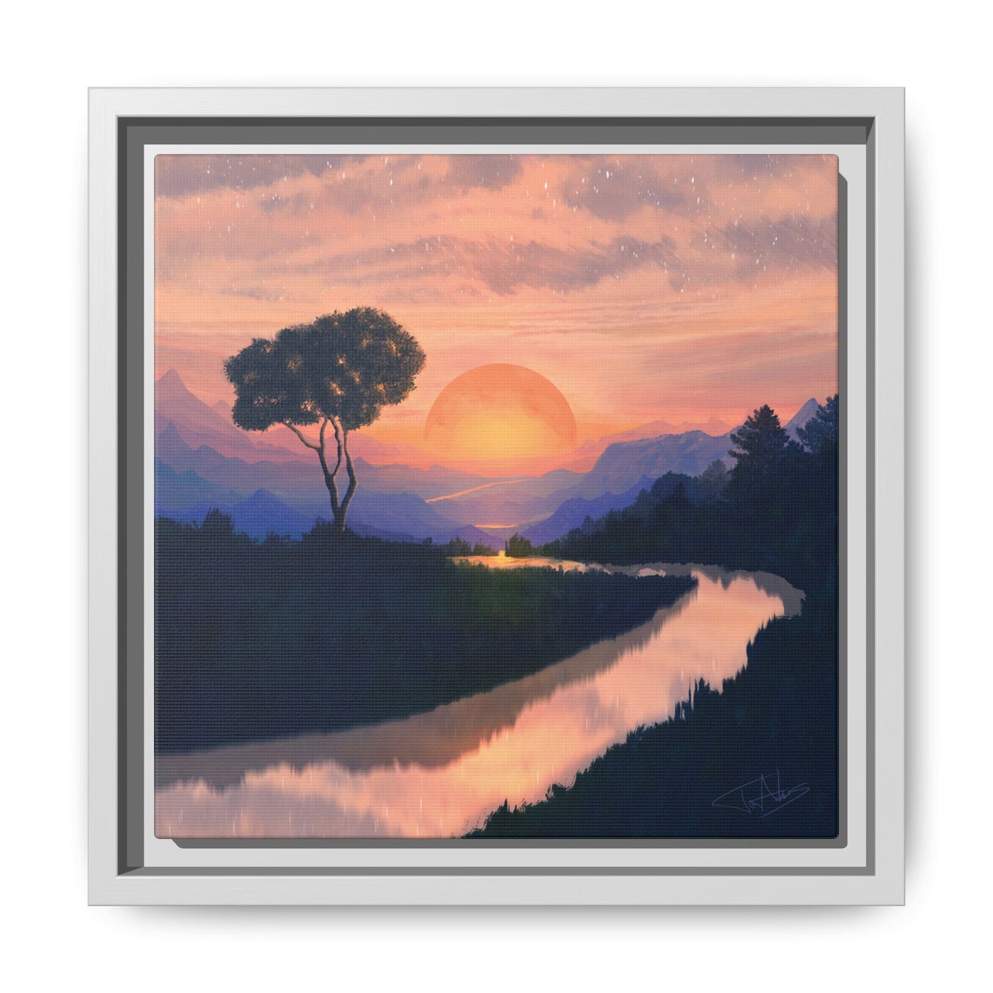 "Summer Sun" Framed canvas