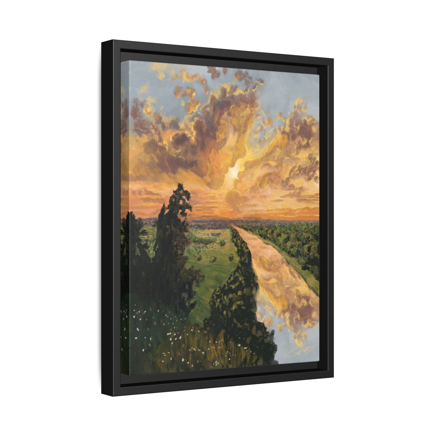 "Love Like a Sunset II" Framed canvas
