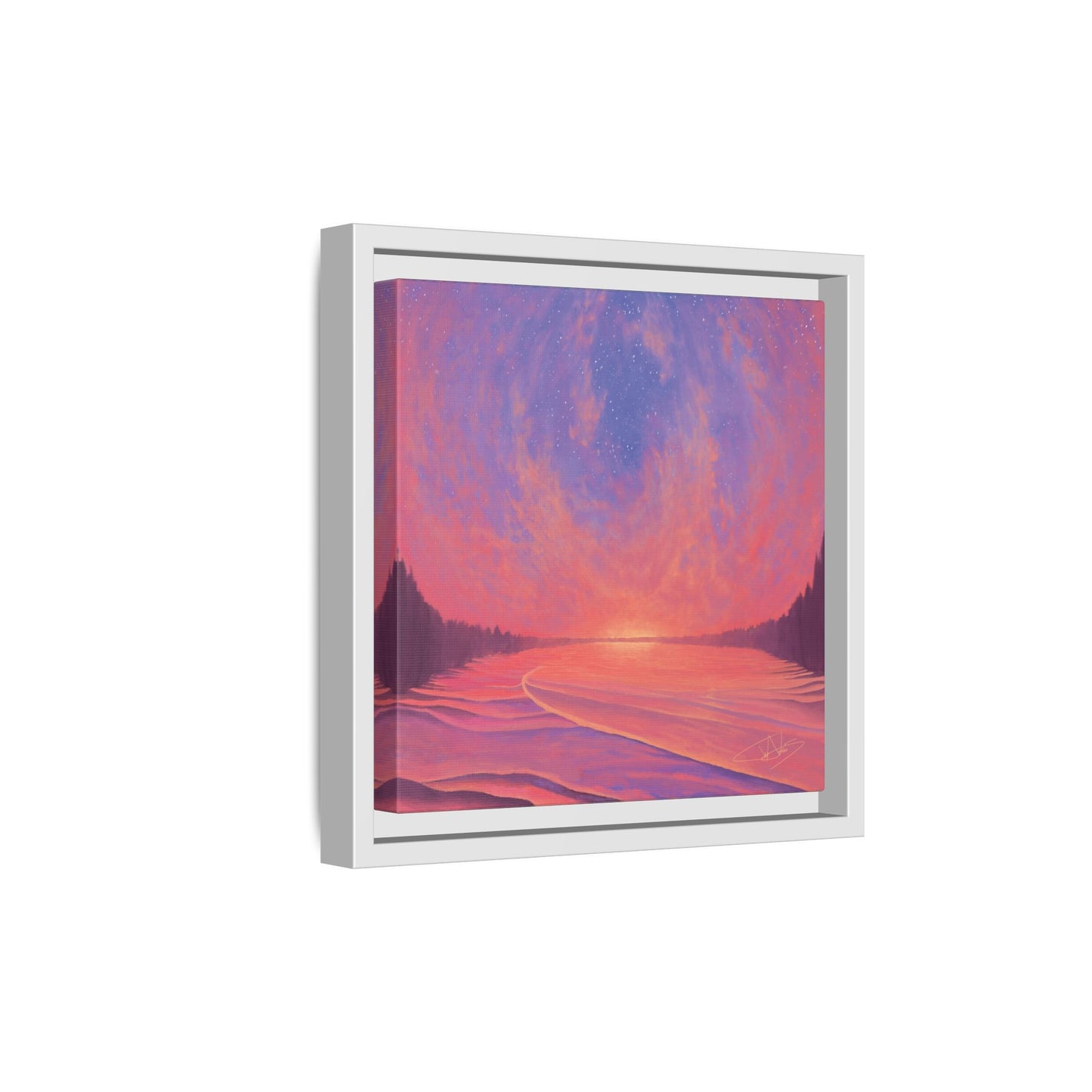 "Infinite Sunset" Framed canvas