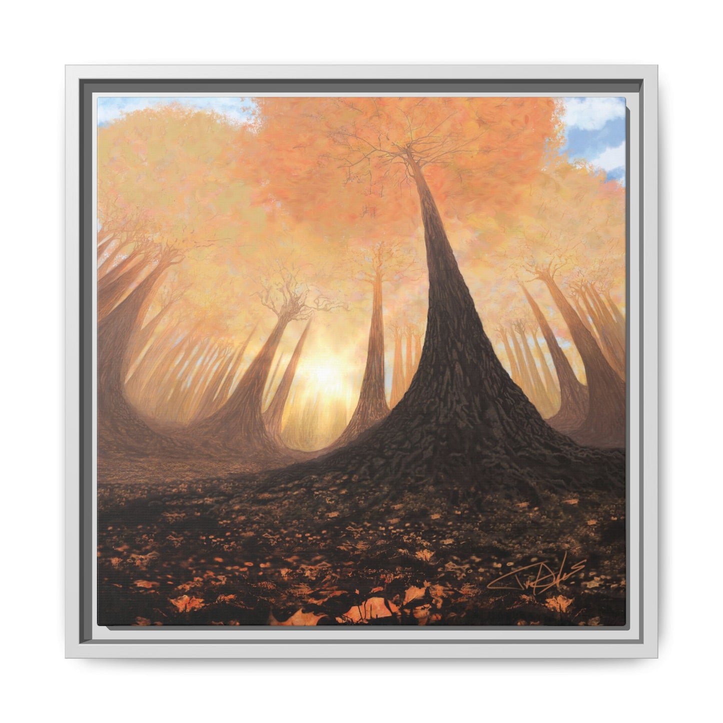 "Fall Painting" Framed canvas